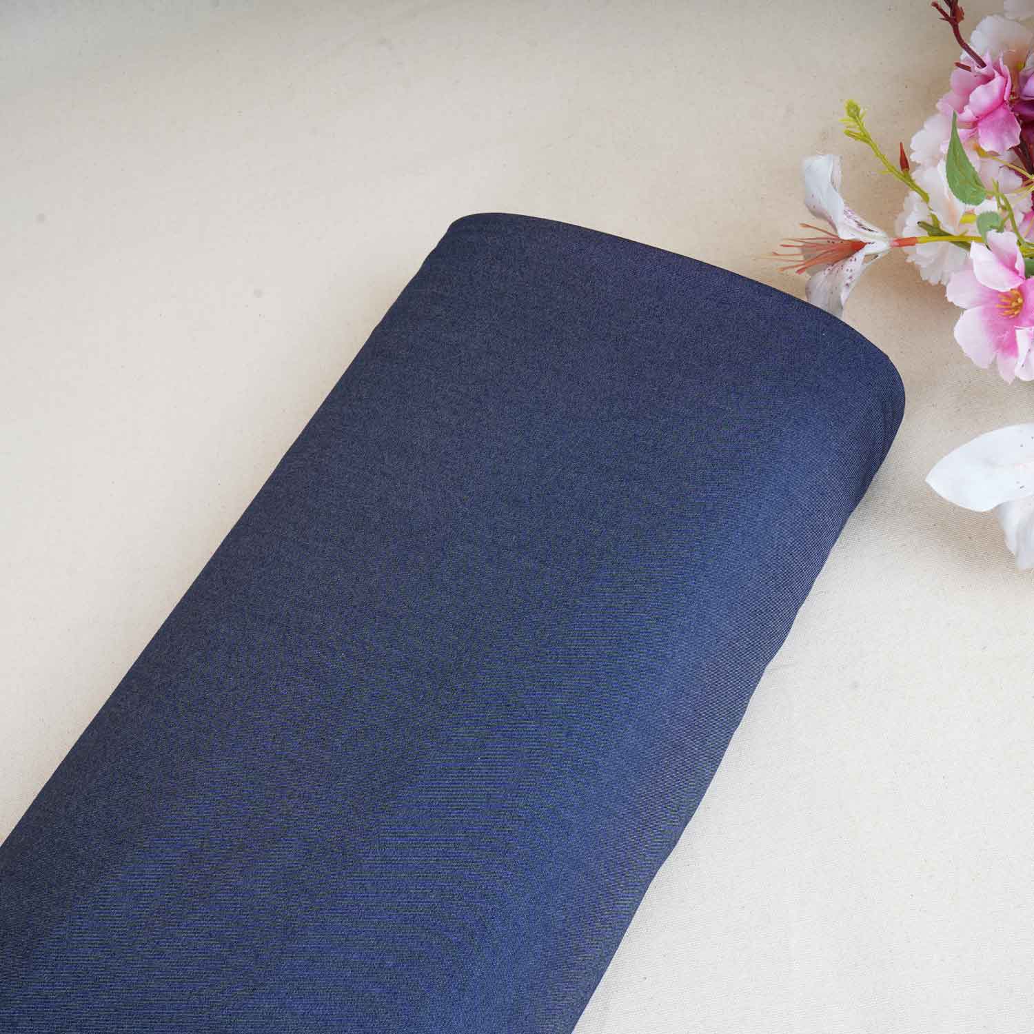 Dark Blue Solid Thin Denim PDM-28530