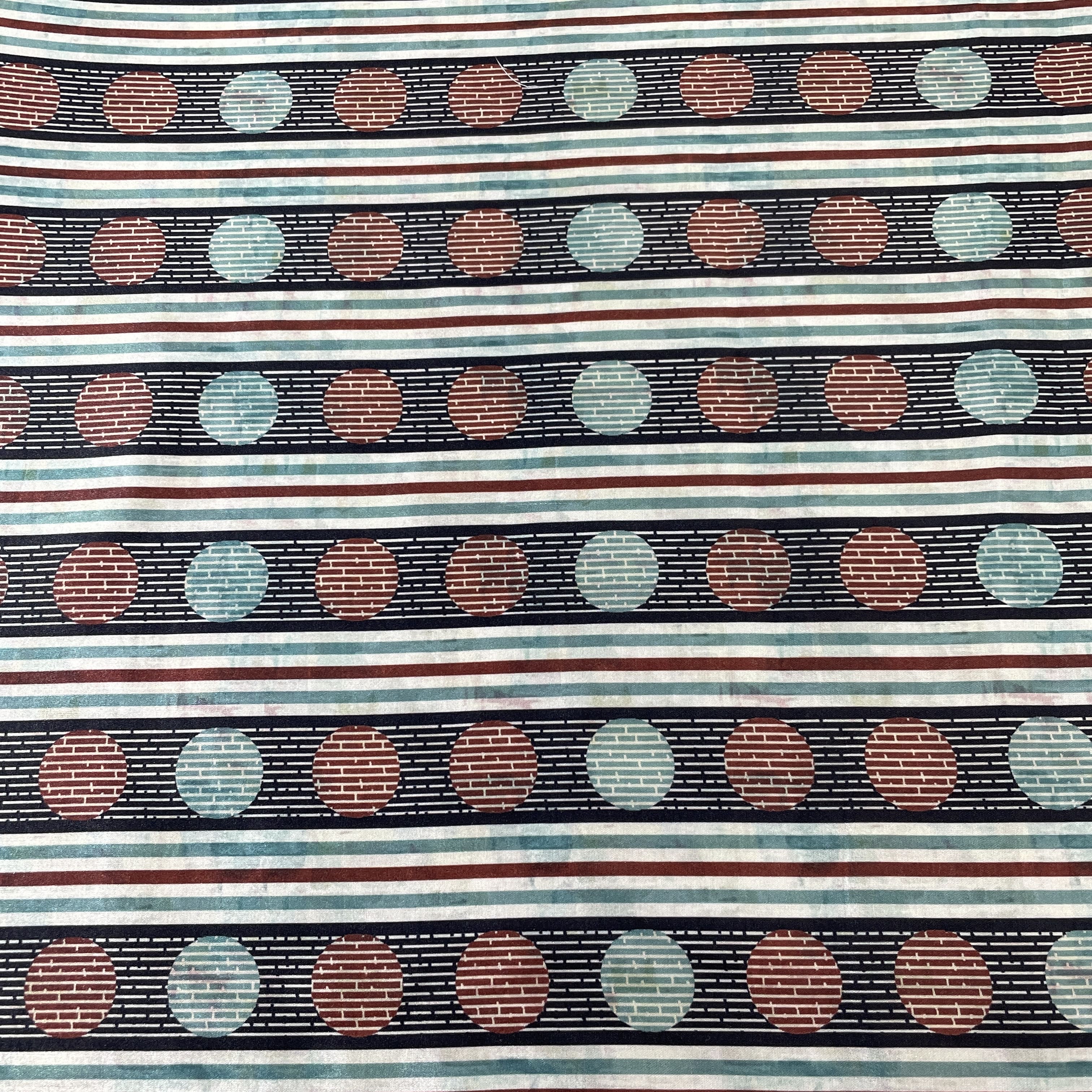 Dark Green Multicolor Print Modal Satin Fabric - Image 3