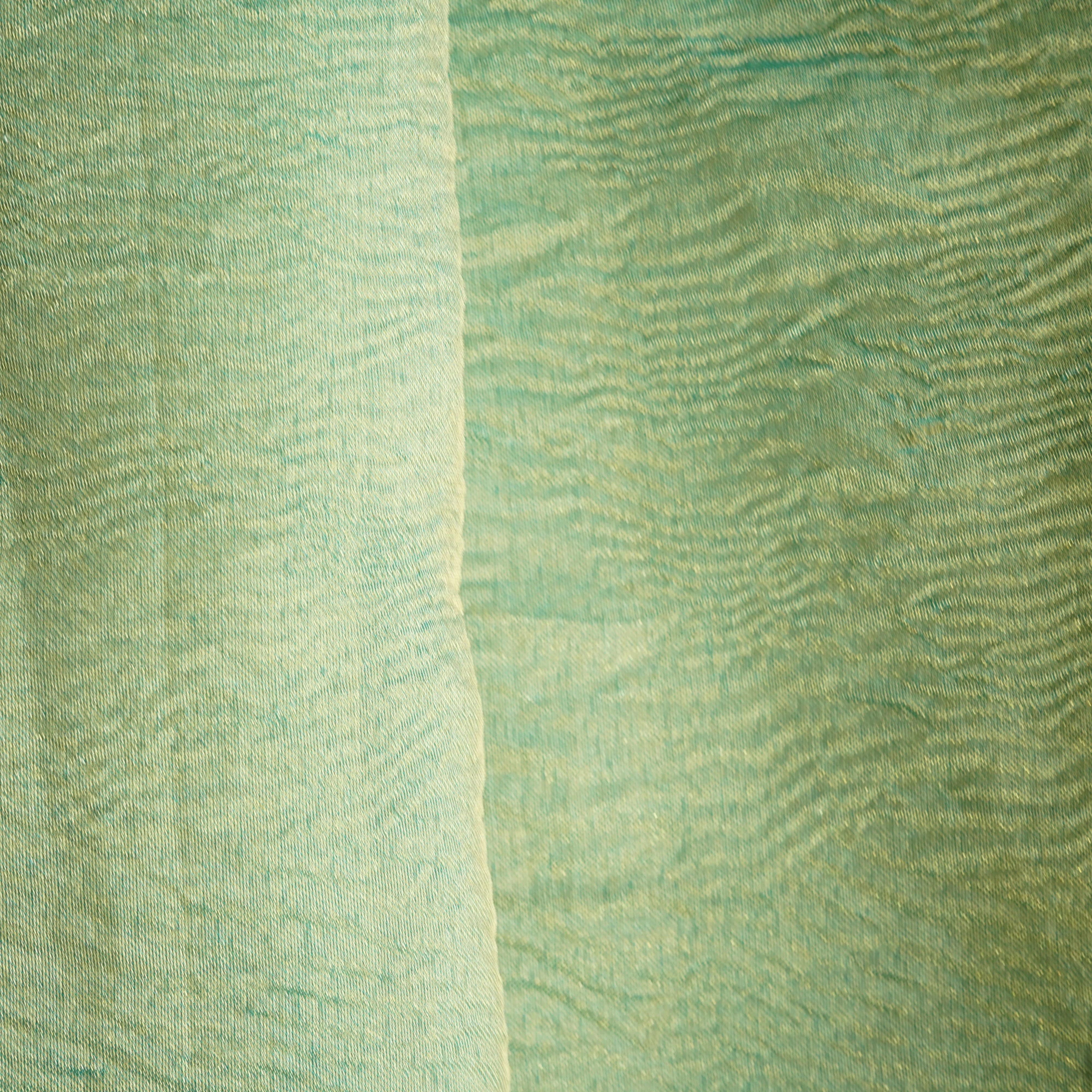 Dark Green Shimmer Crushed Tissue Fabric - Image 2