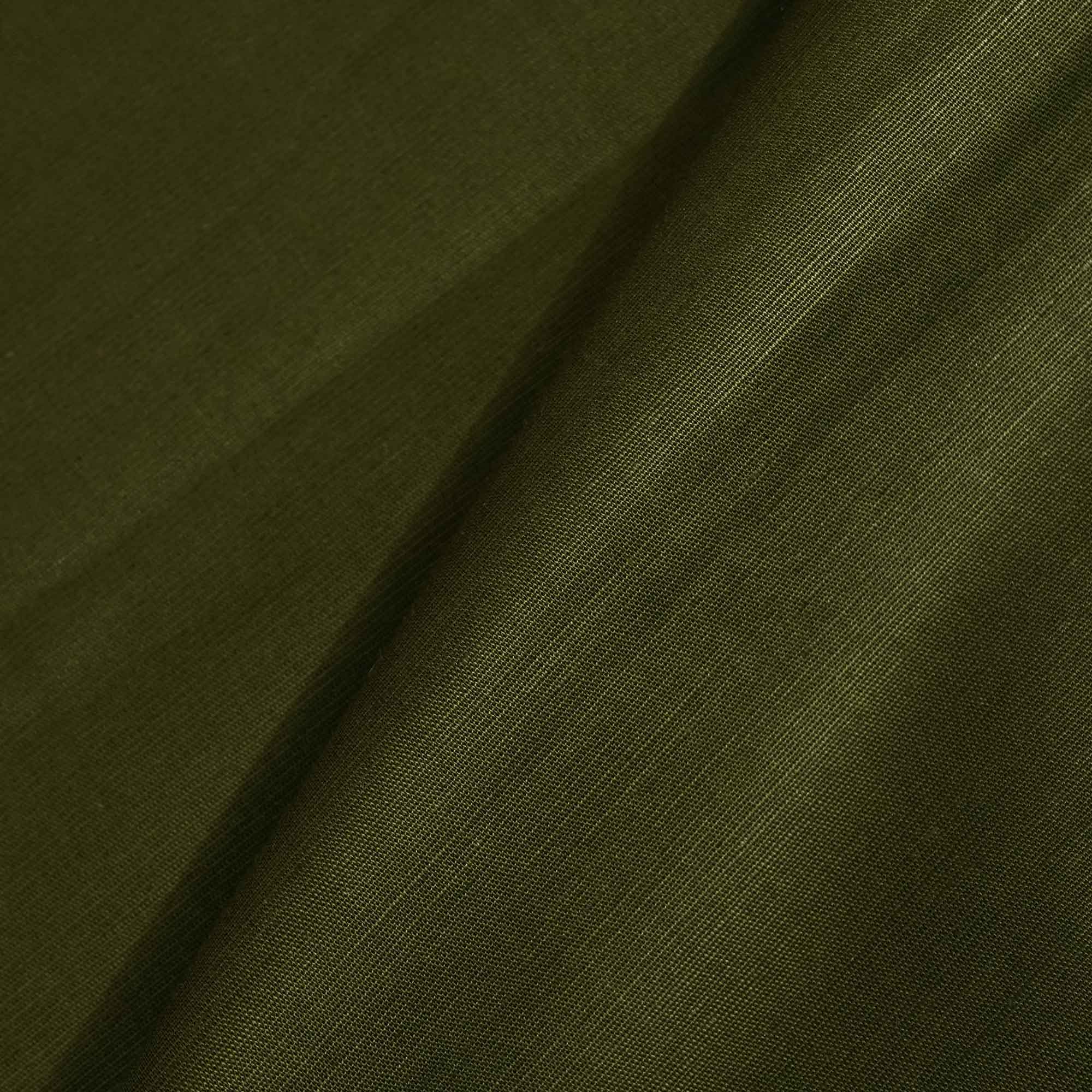 Dark Green Solid Cotton Linen MKT-22486 - Image 3