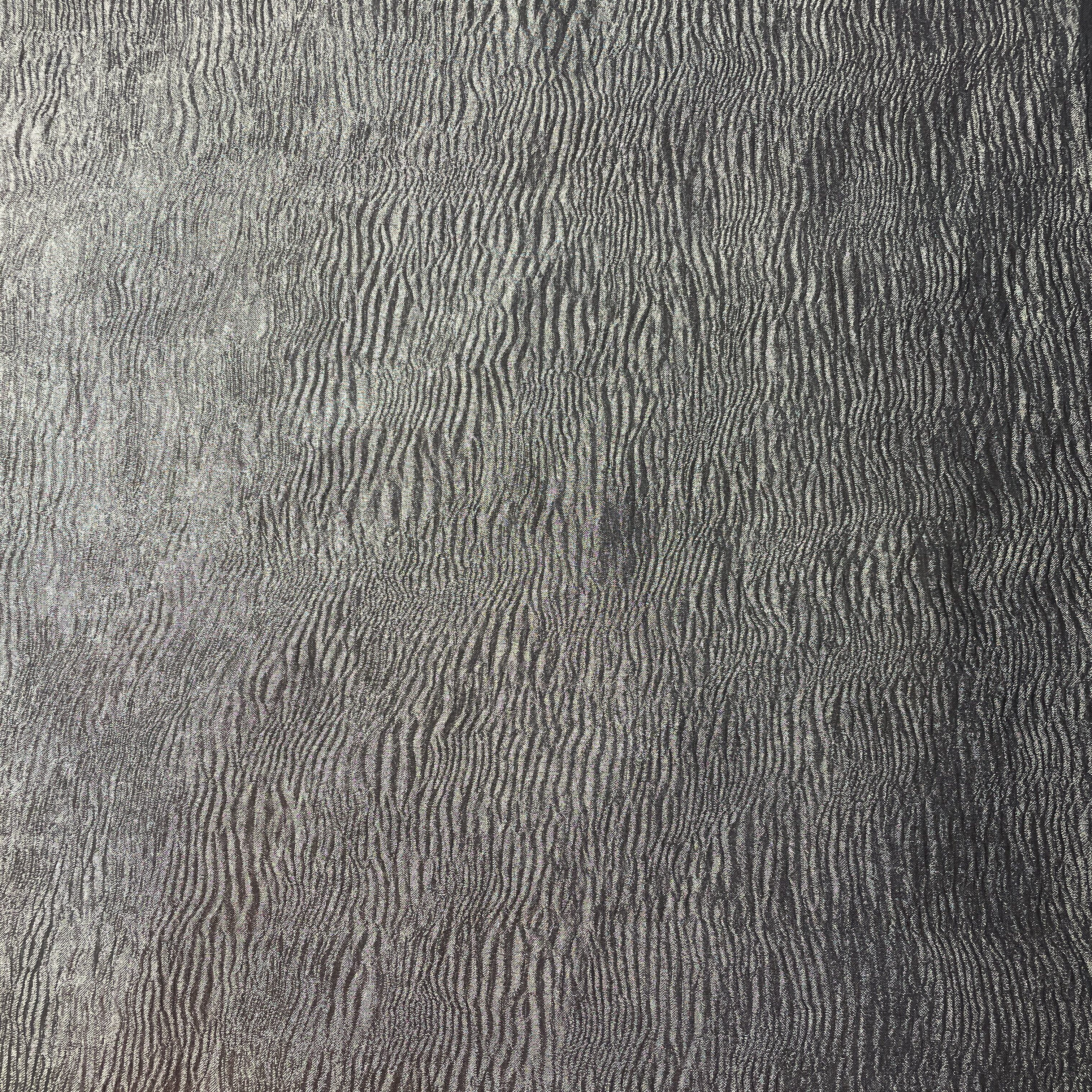Dark Grey Solid Crushed Tissue Fabric 18769 - Image 4
