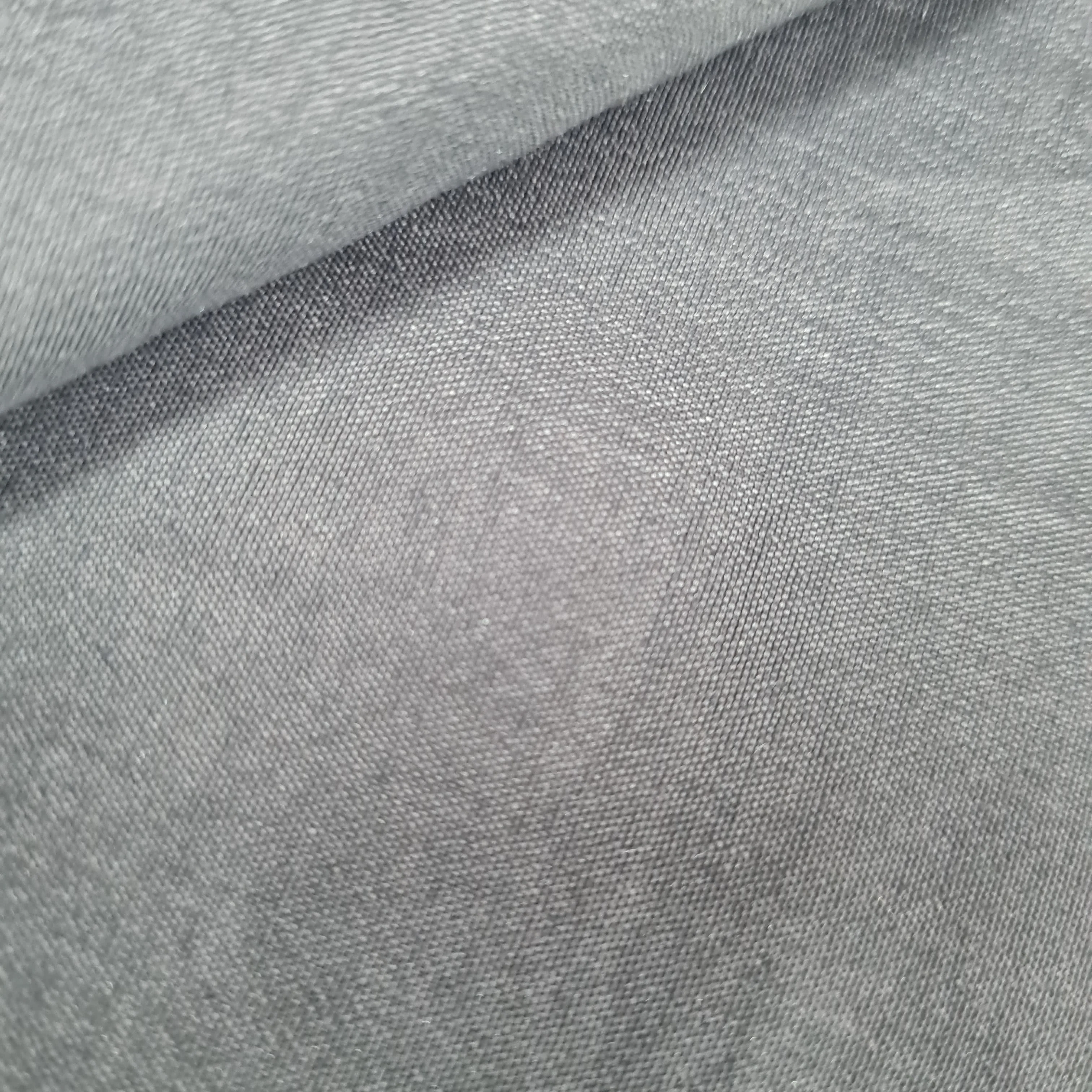 Dark Grey Solid Russian Silk Fabric 17932 - Image 2