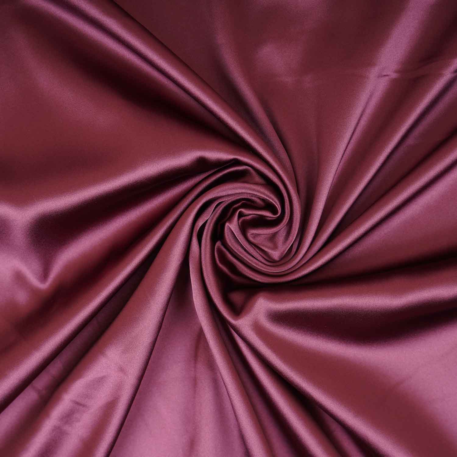 Dark Maroon Solid Celina Satin Fabric OE-29012 - Image 3