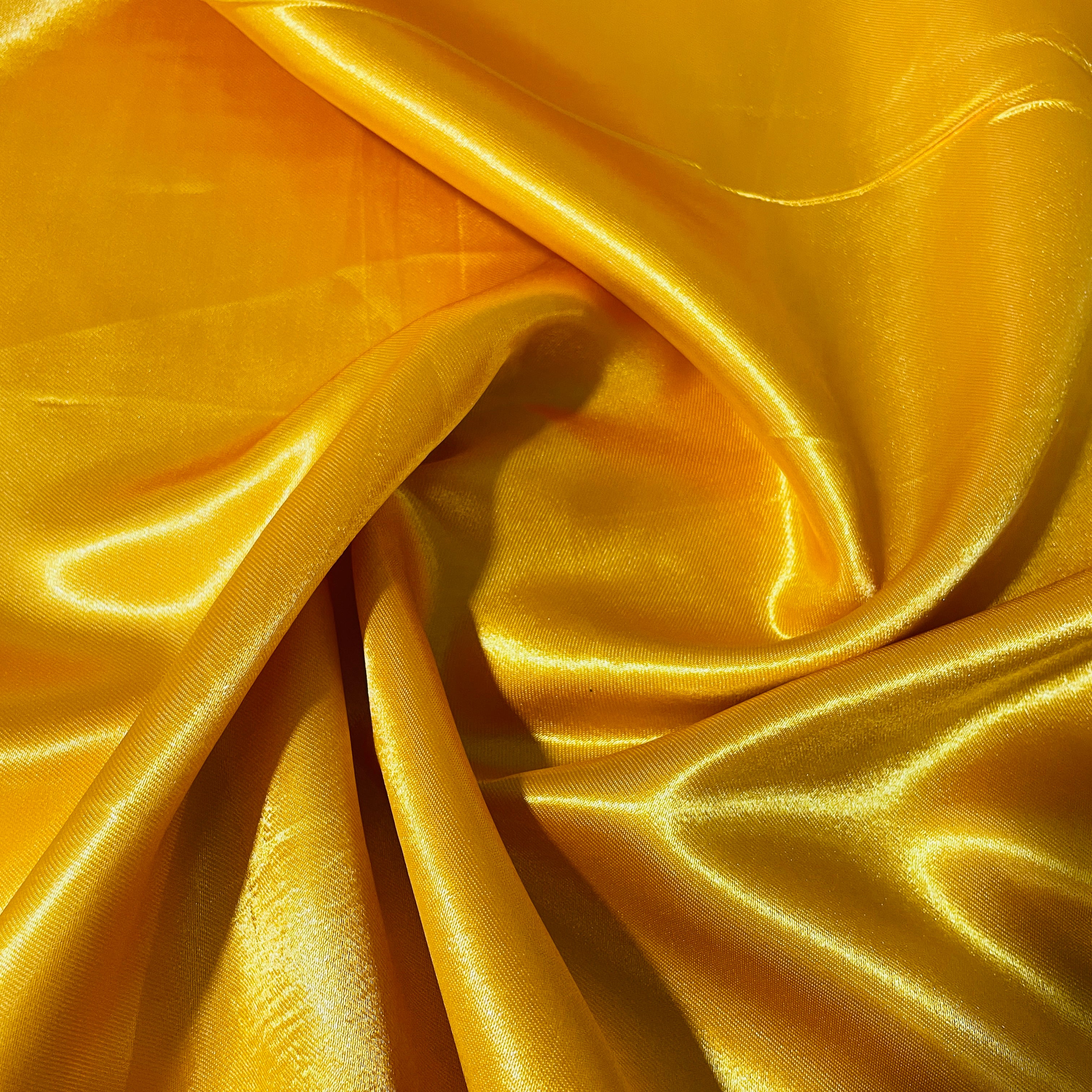 Dark yellow Solid Satin Fabric