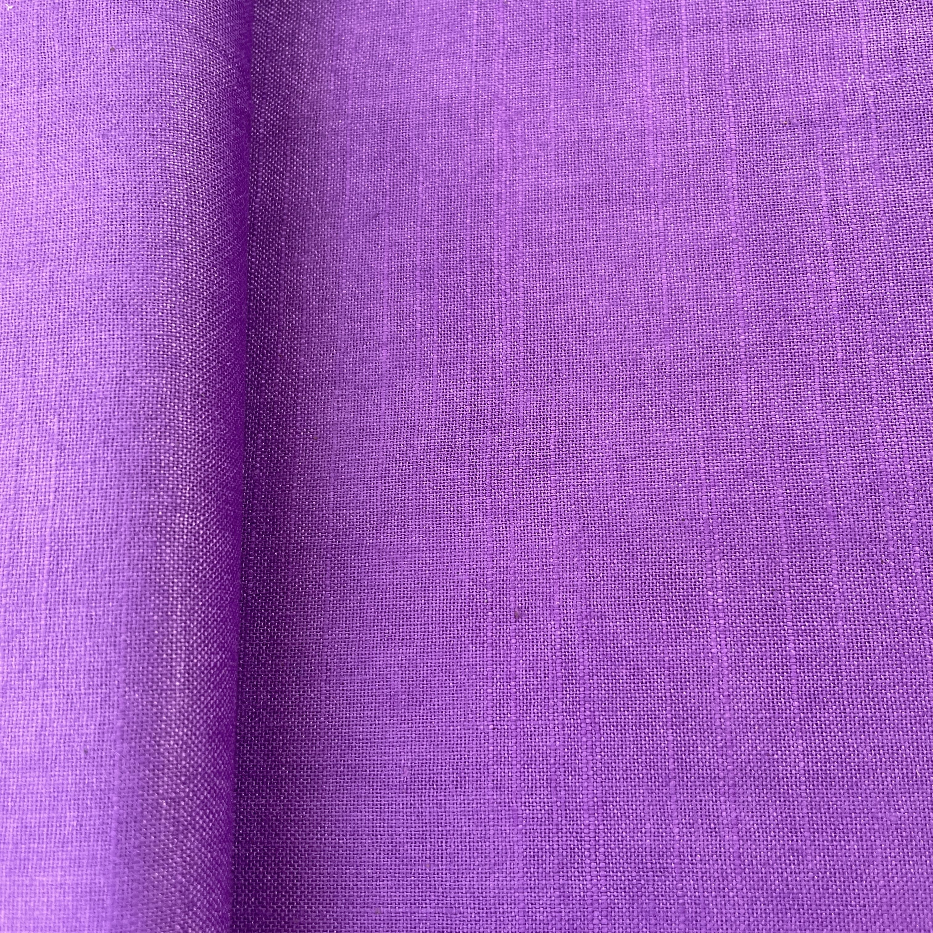 Dark Purple Solid Cotton Khadi Fabric 16779 - Image 2