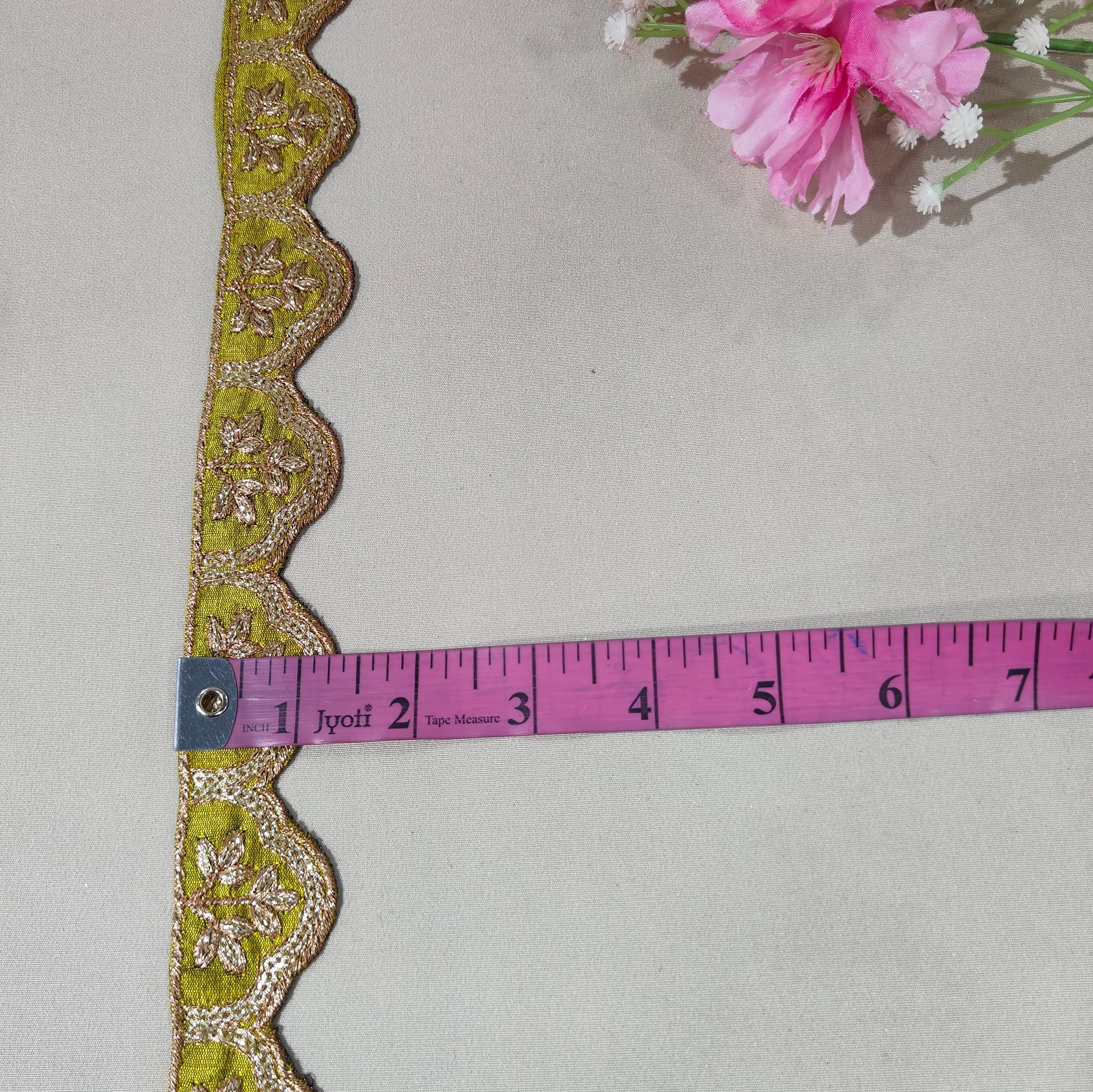 Dark Purple Traditional Zari Embroidery Lace 15861 - Image 3