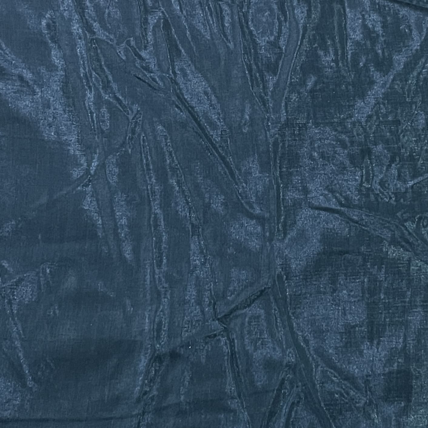 Dark Teal Green Solid Shantoon Fabric - Image 2
