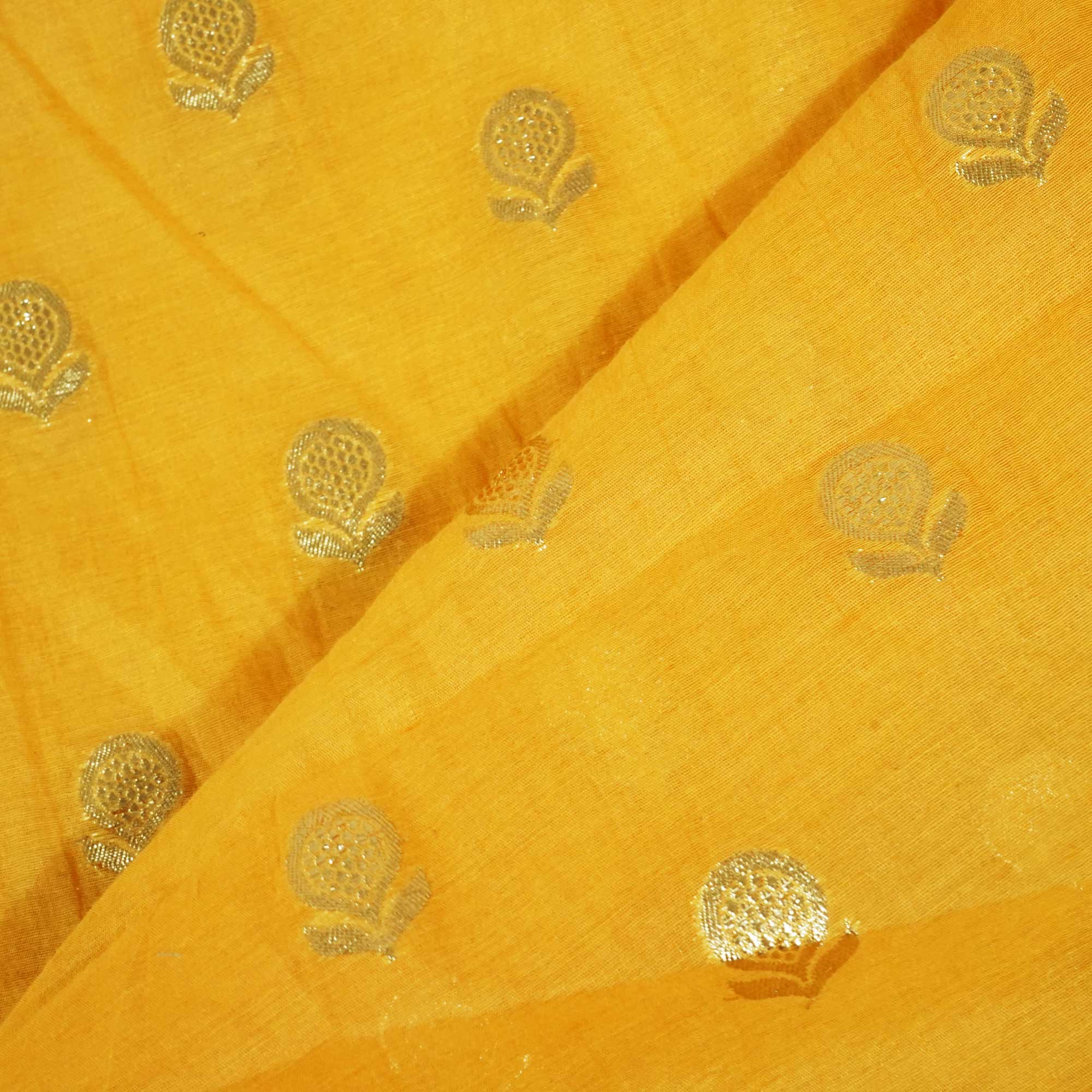 Dusky Brown Zari Floral Buti Jacqurd Cotton Katwar Patola KRE-17083 - Image 3