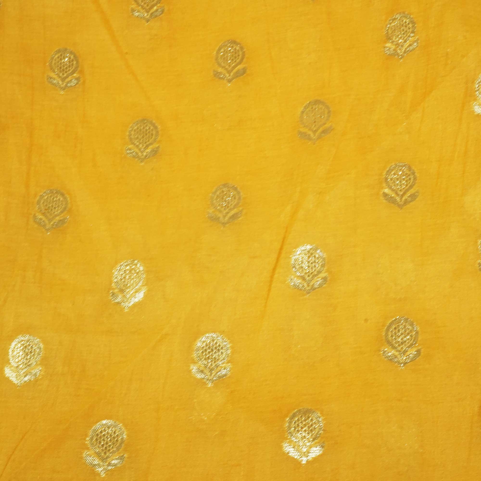 Dusky Brown Zari Floral Buti Jacqurd Cotton Katwar Patola KRE-17083 - Image 4