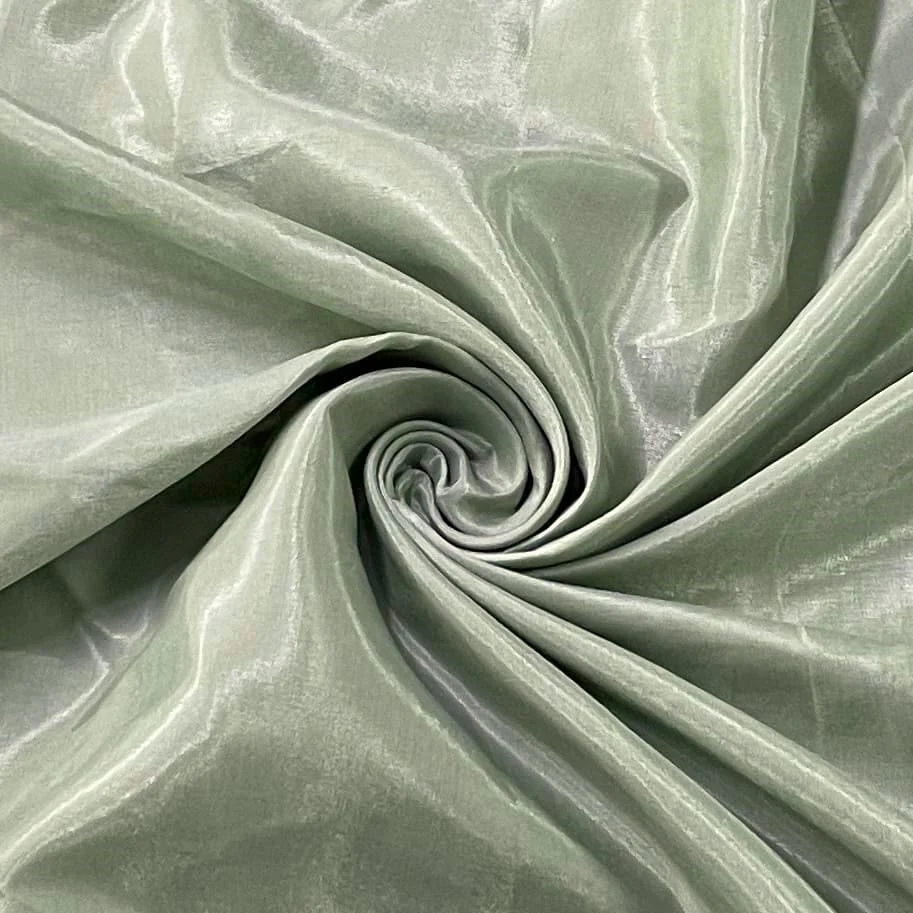 Dusky Moss Green Solid Shantoon Fabric