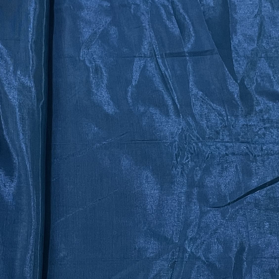Dusky Teal Blue Solid Shantoon Fabric - Image 3