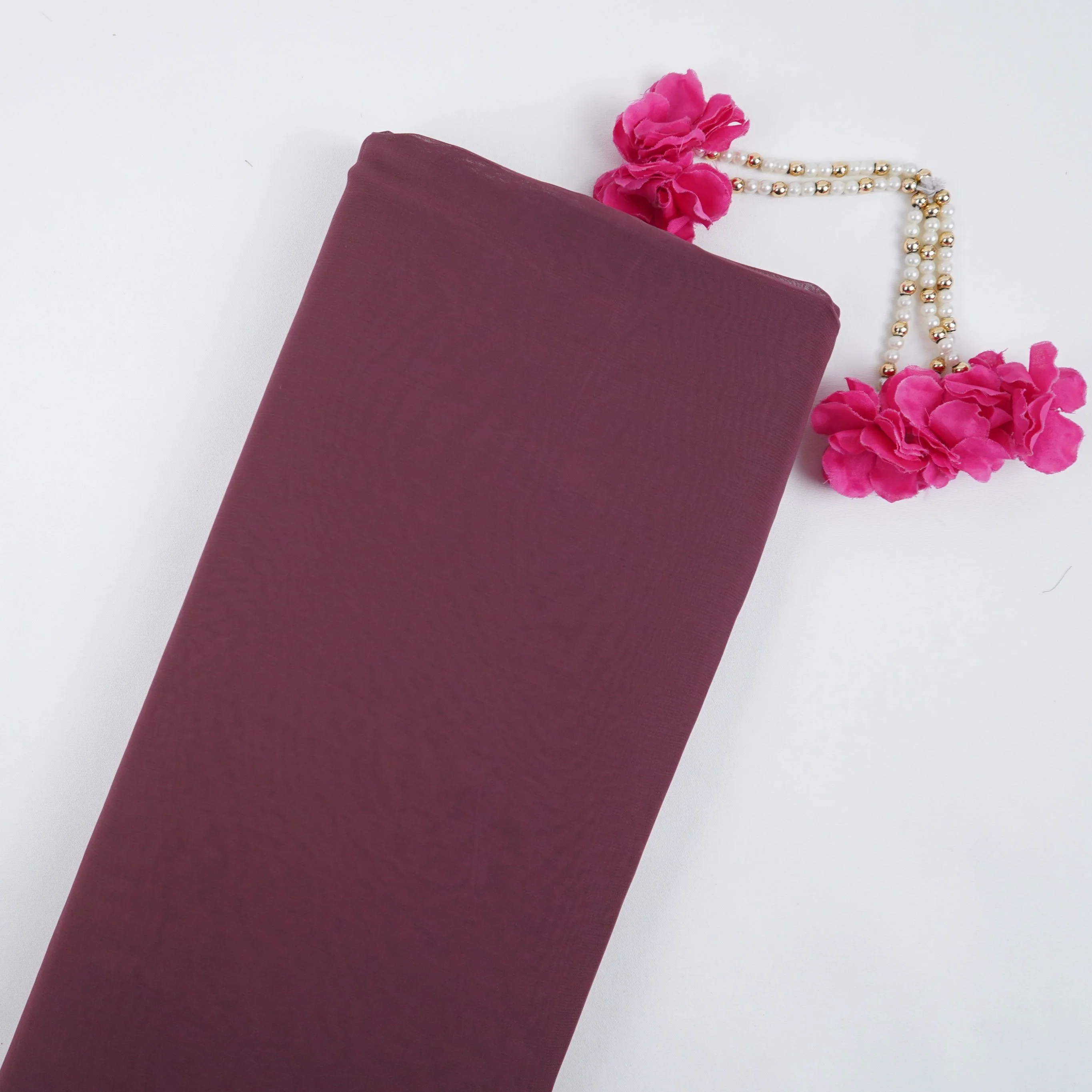 Dusty Rose Solid 60gm Georgette Fabric SSMG-21