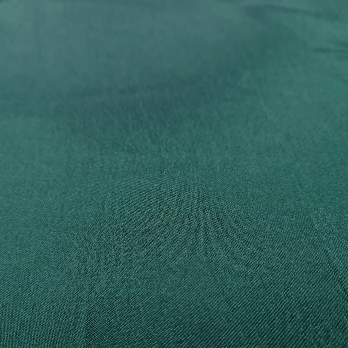 Emerald Dark Green Solid Satin Fabric - Image 2