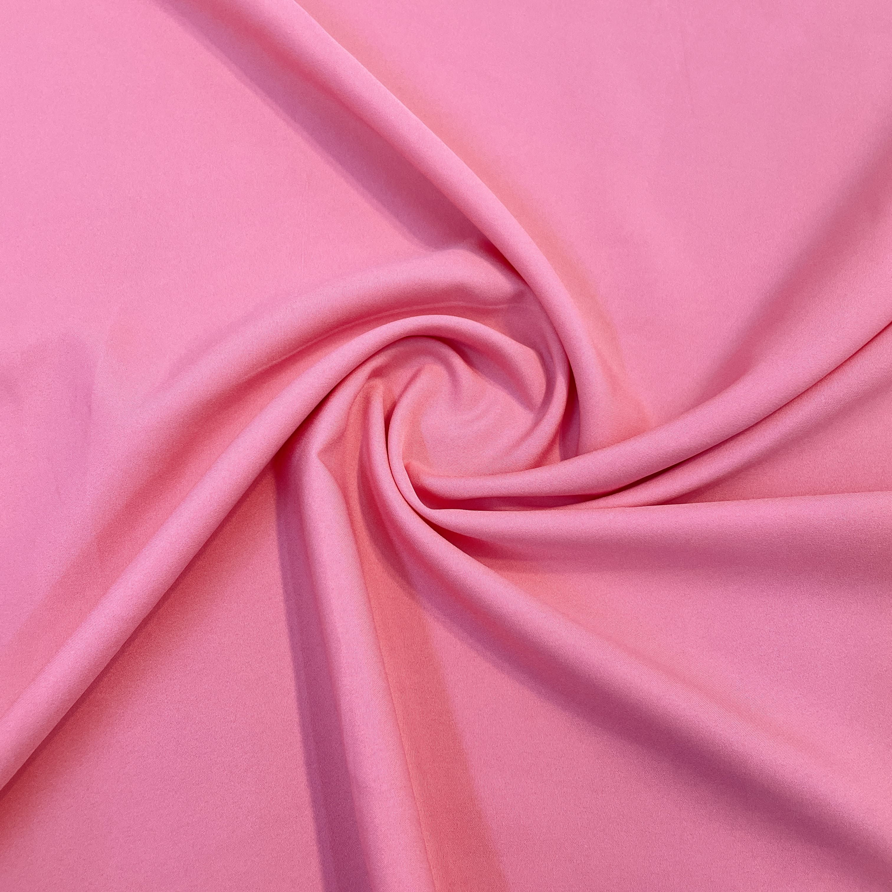 Exclusive Brink Pink Solid Malai Crepe Fabric