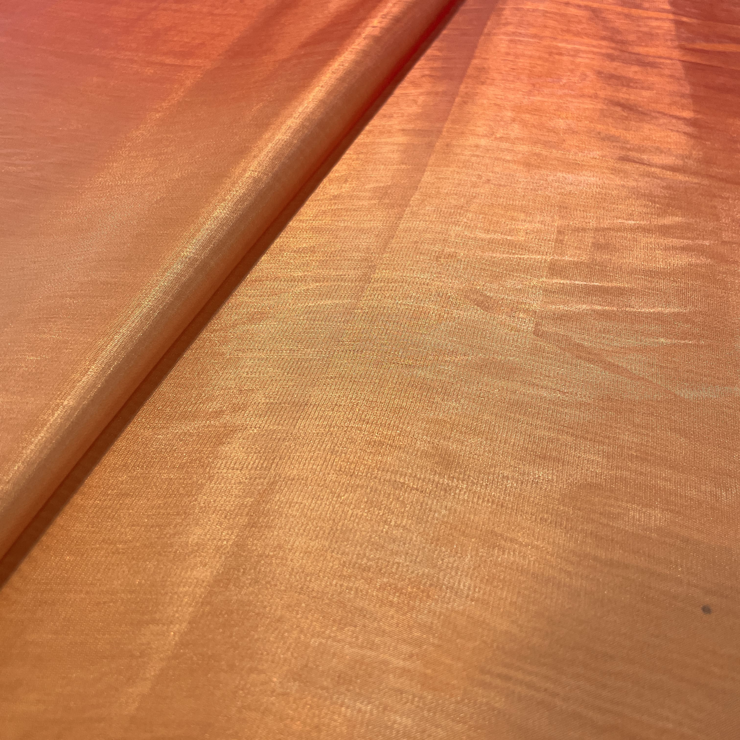 Exclusive Light Brown Ombre Organza Fabric - Image 3