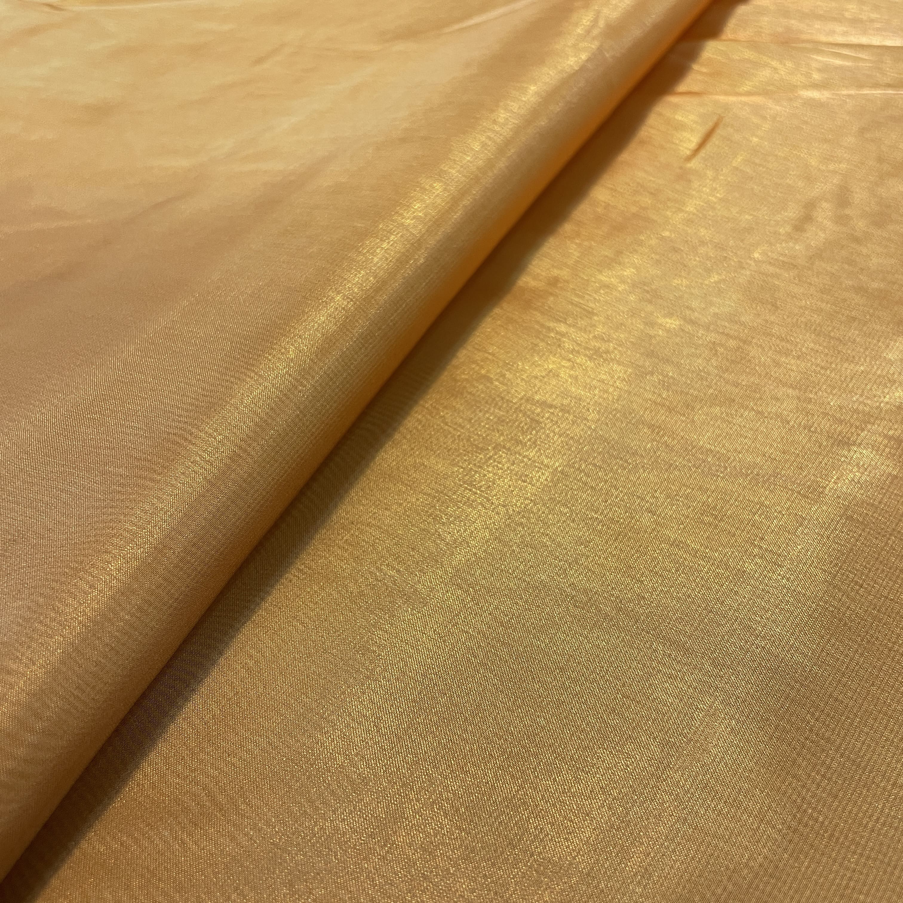 Exclusive Mustard Yellow Ombre Organza Fabric - Image 3
