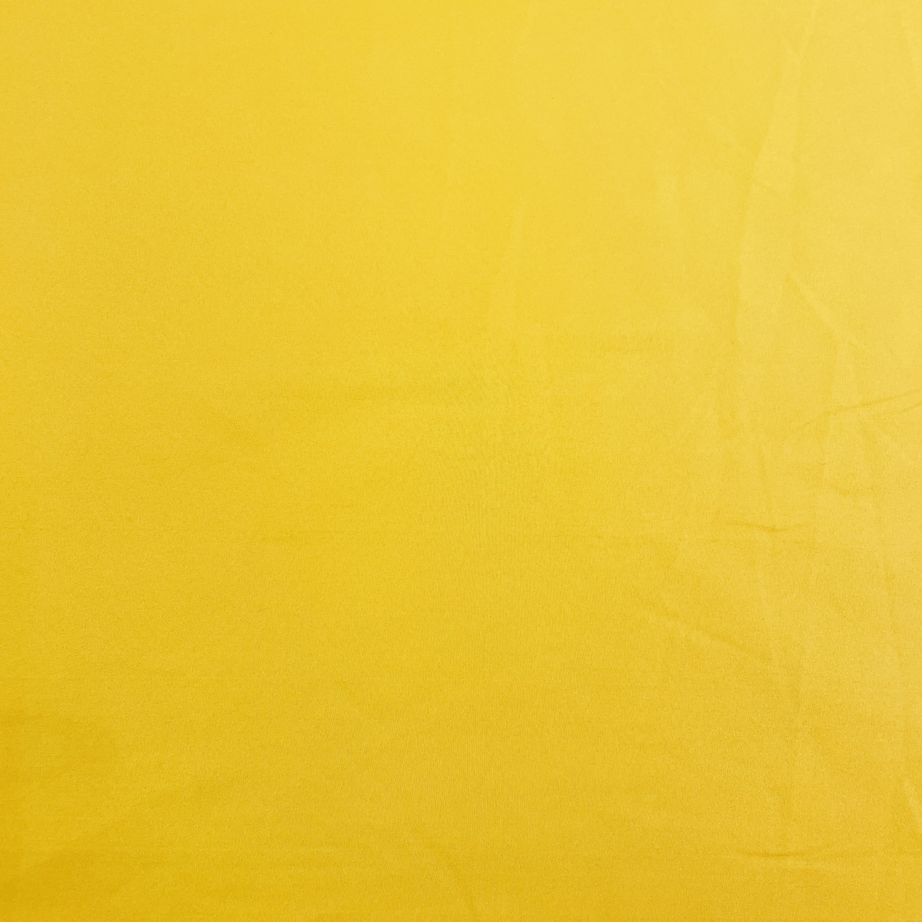 Exclusive Mustard Yellow Solid Malai Crepe Fabric - Image 2