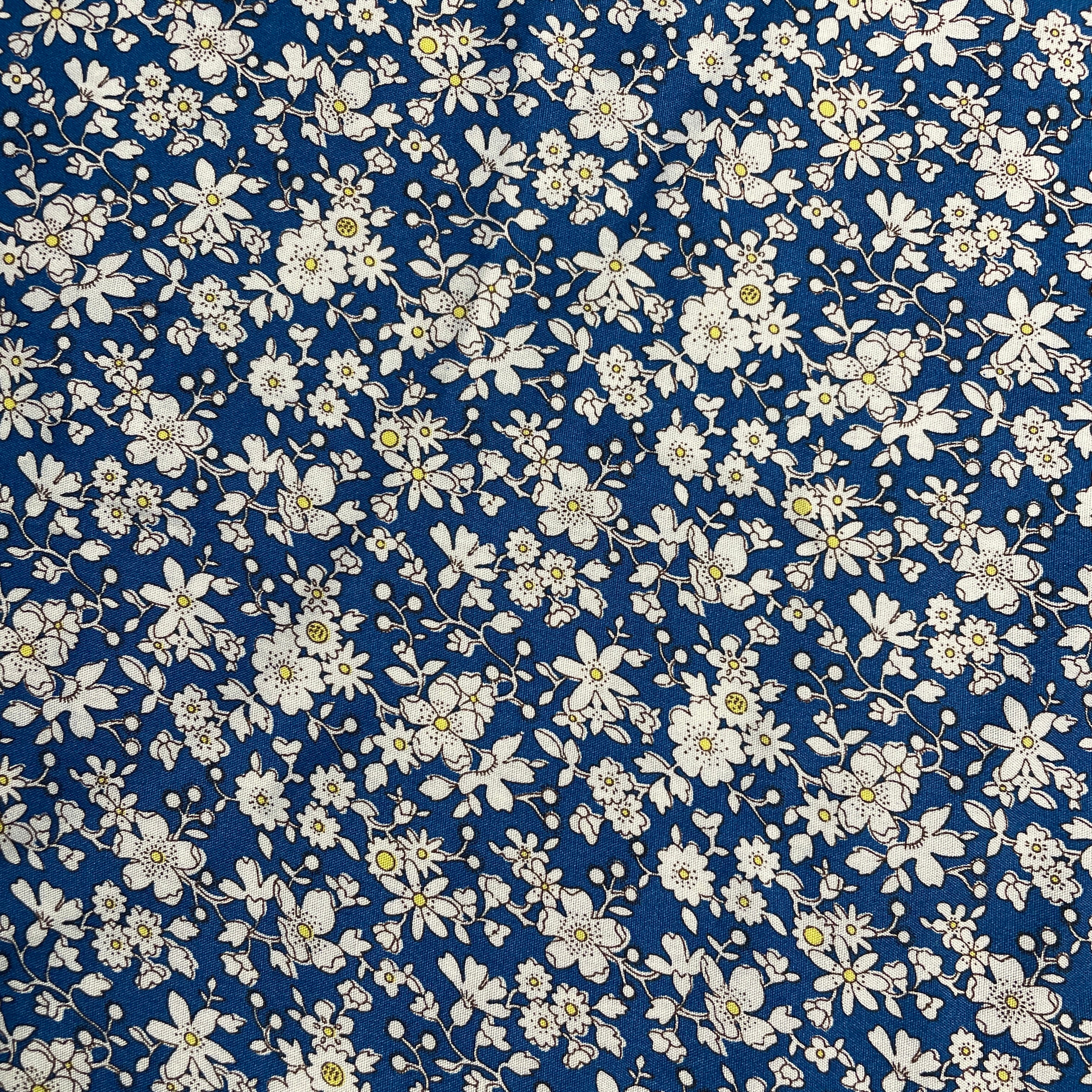 Exclusive Blue Floral Print Rayon Fabric - Image 2