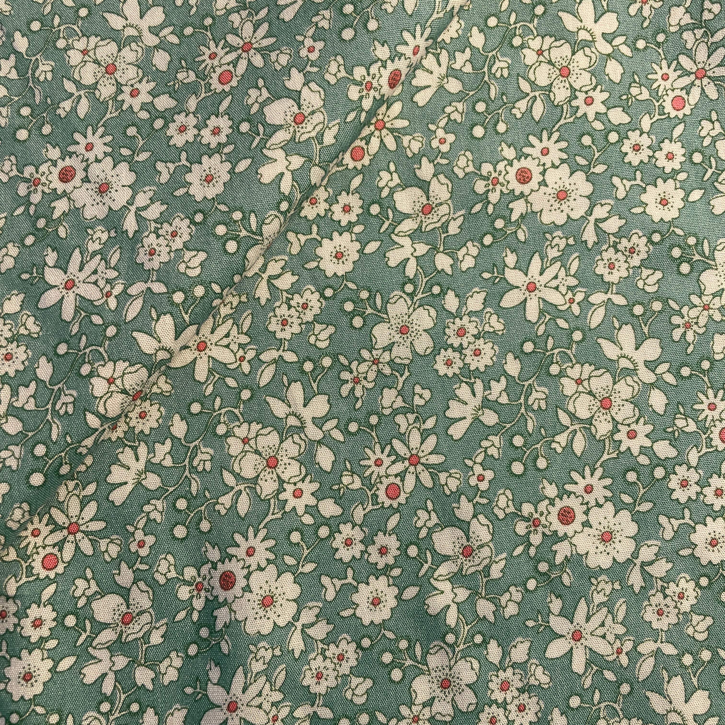 Exclusive Green Floral Print Rayon Fabric - Image 3