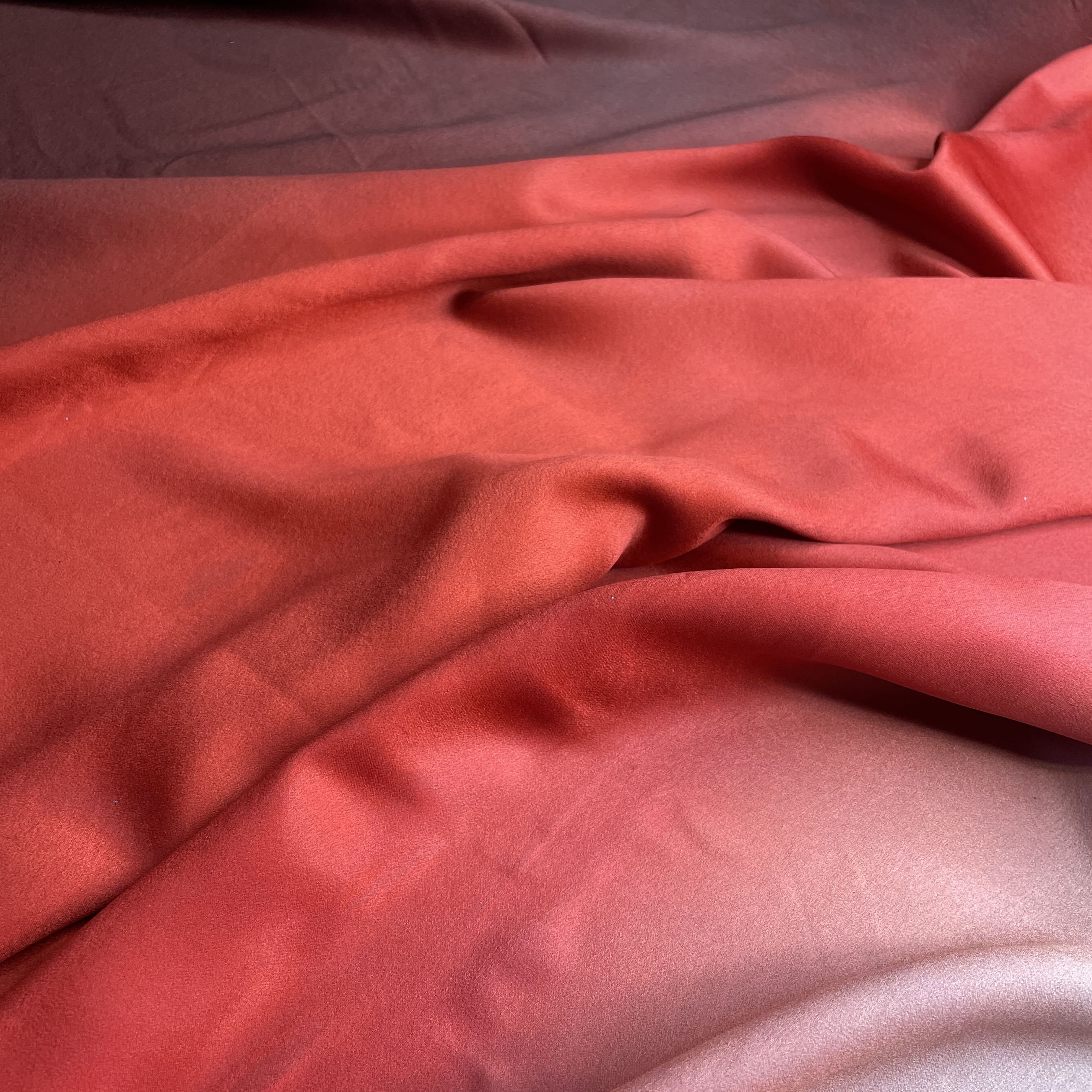 Exclusive Red Ombre Gucci Satin Fabric - Image 3