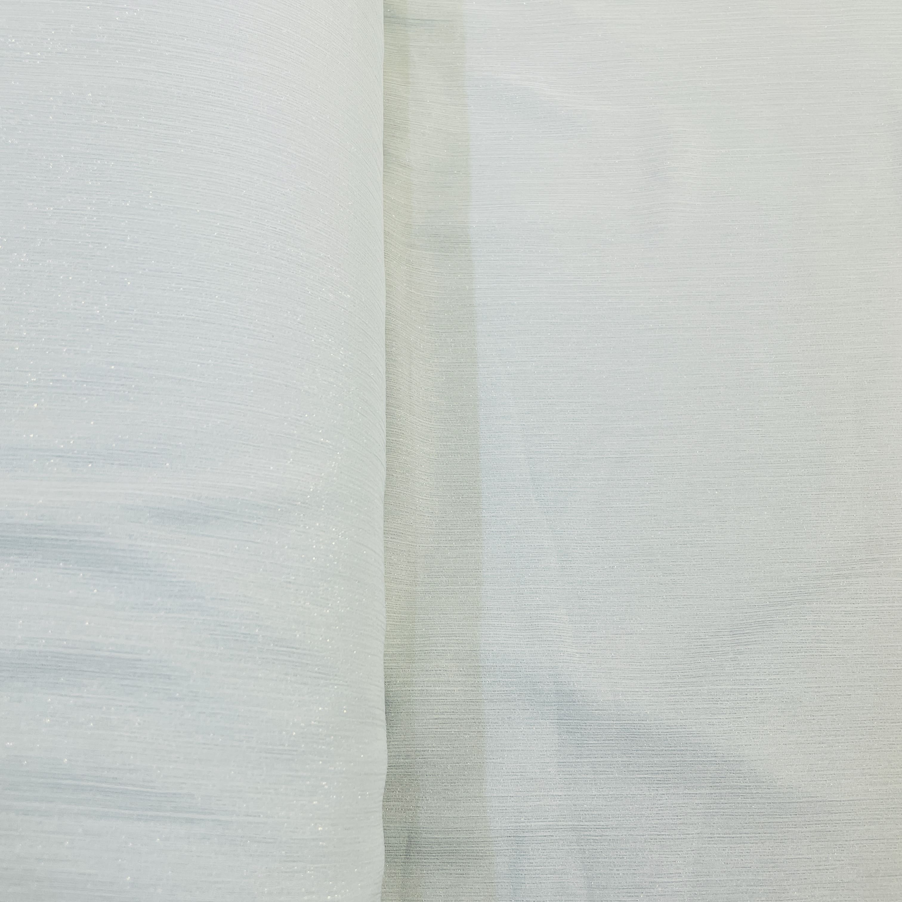 Exclusive Sky Blue Solid Shimmer Chiffon Fabric - Image 3