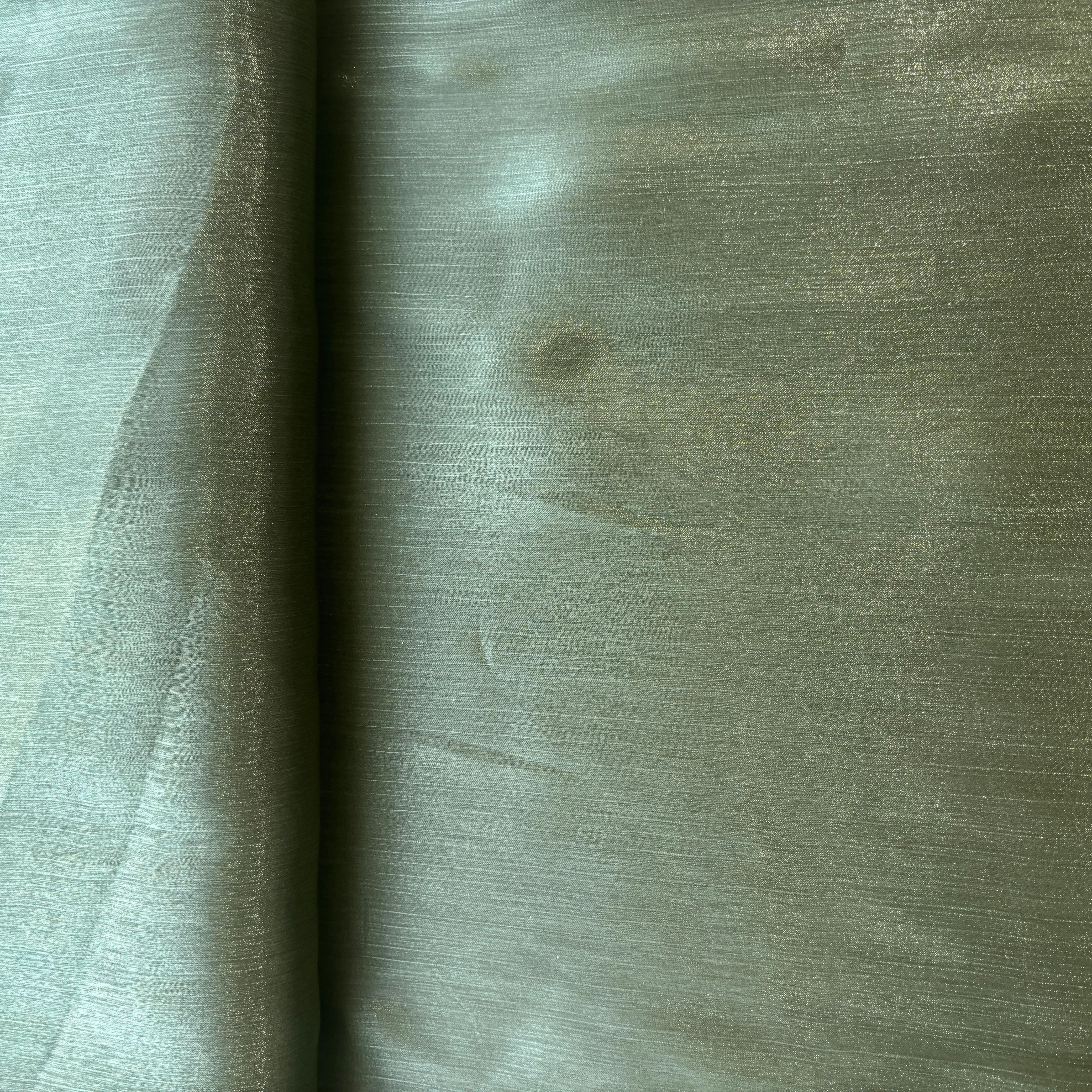 Fern Green Solid Chiffon Fabric 8193 - Image 3