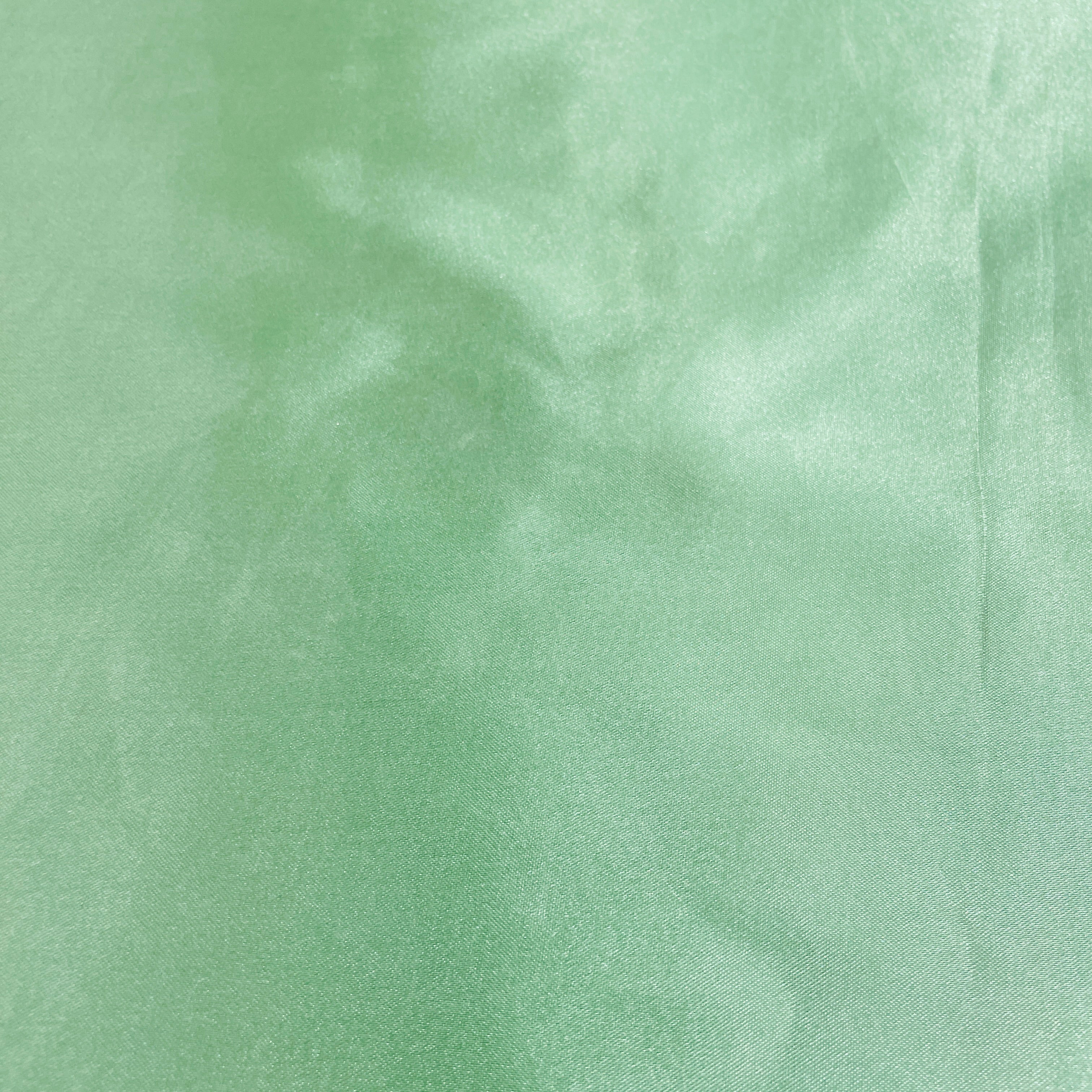 Fern Green Solid Satin Fabric - Image 2