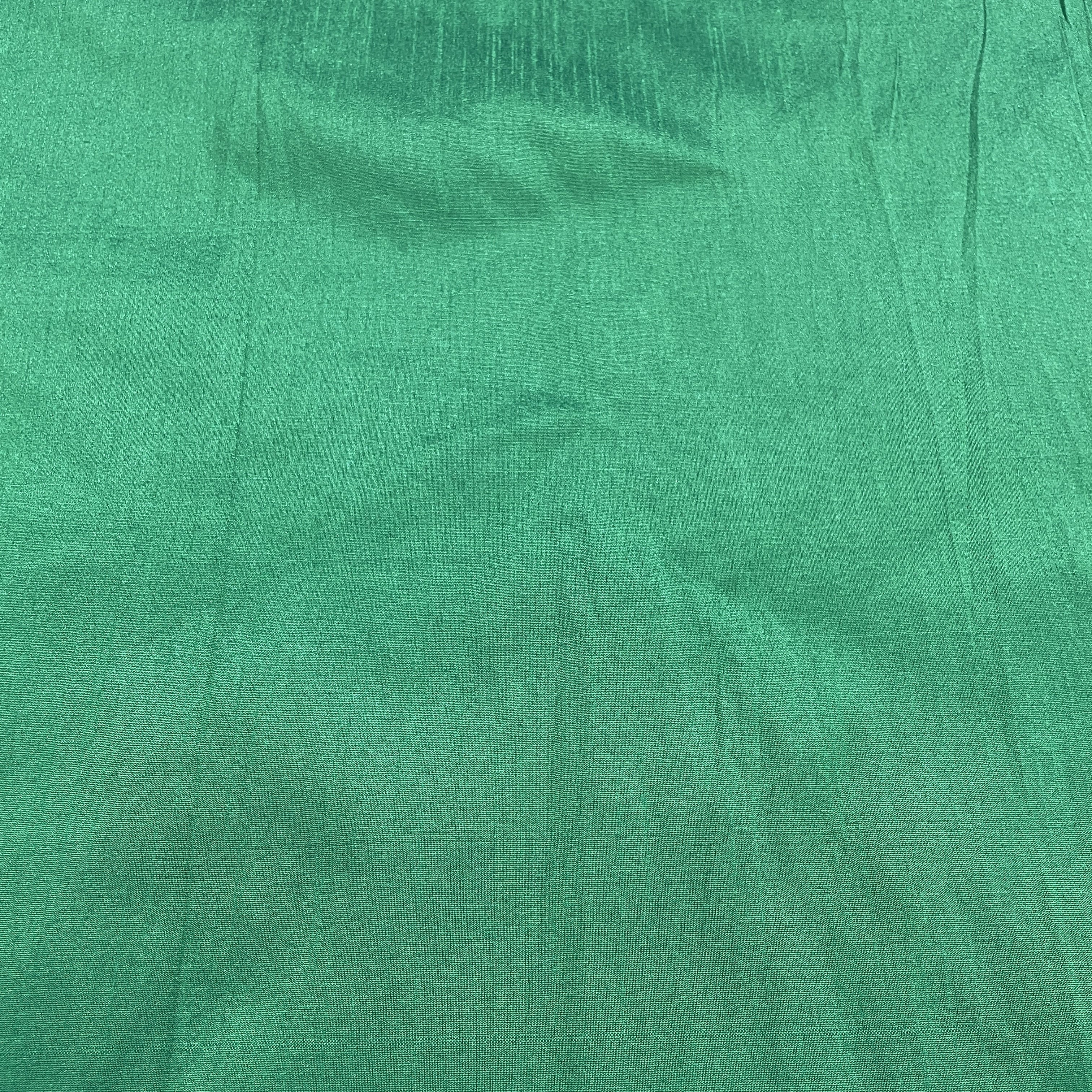 Forest Green Solid Dupian Silk Fabric - Image 2
