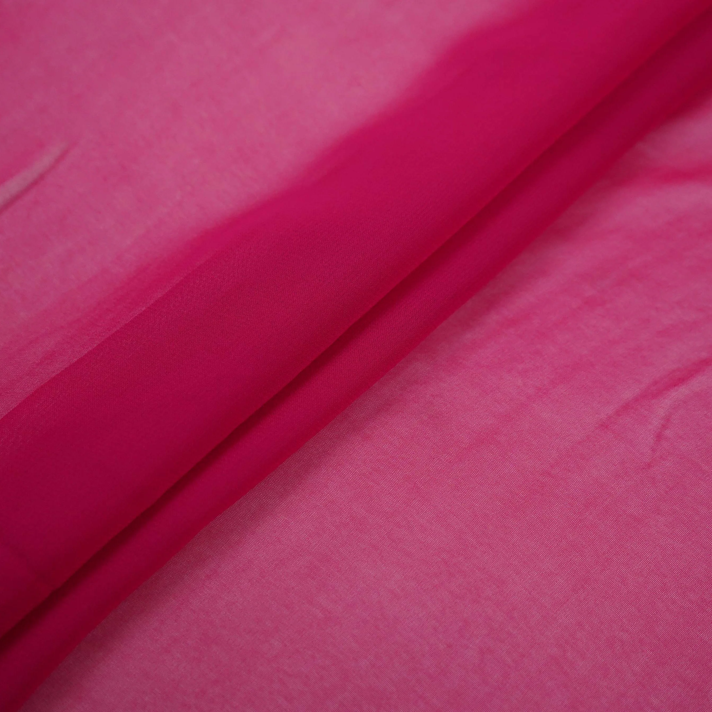 Fuchsia Pink Solid 60gm Georgette Fabric SSMG-23 - Image 4