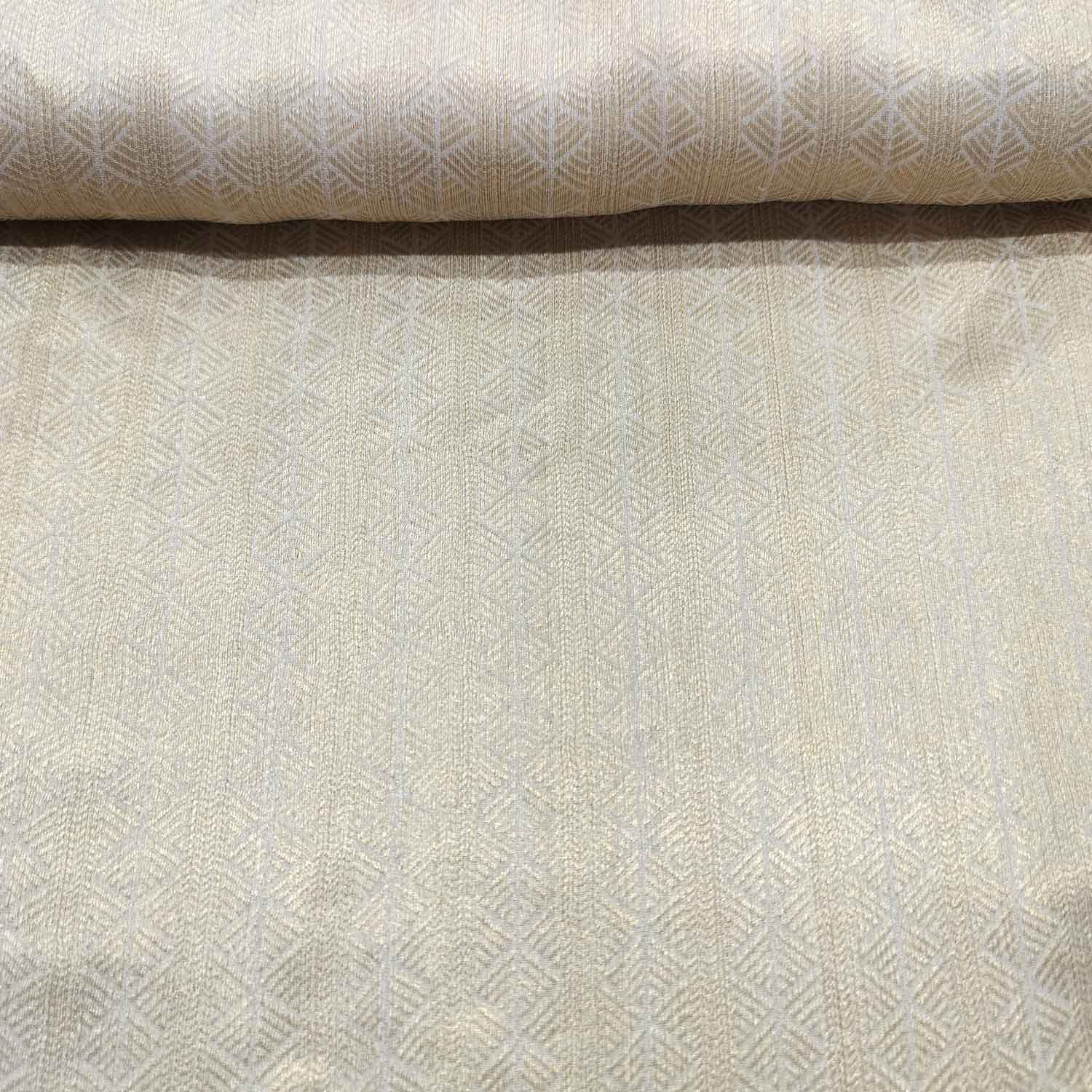 Gold Geometrical Jacquard Chiffon Silk KRE-16939 - Image 2