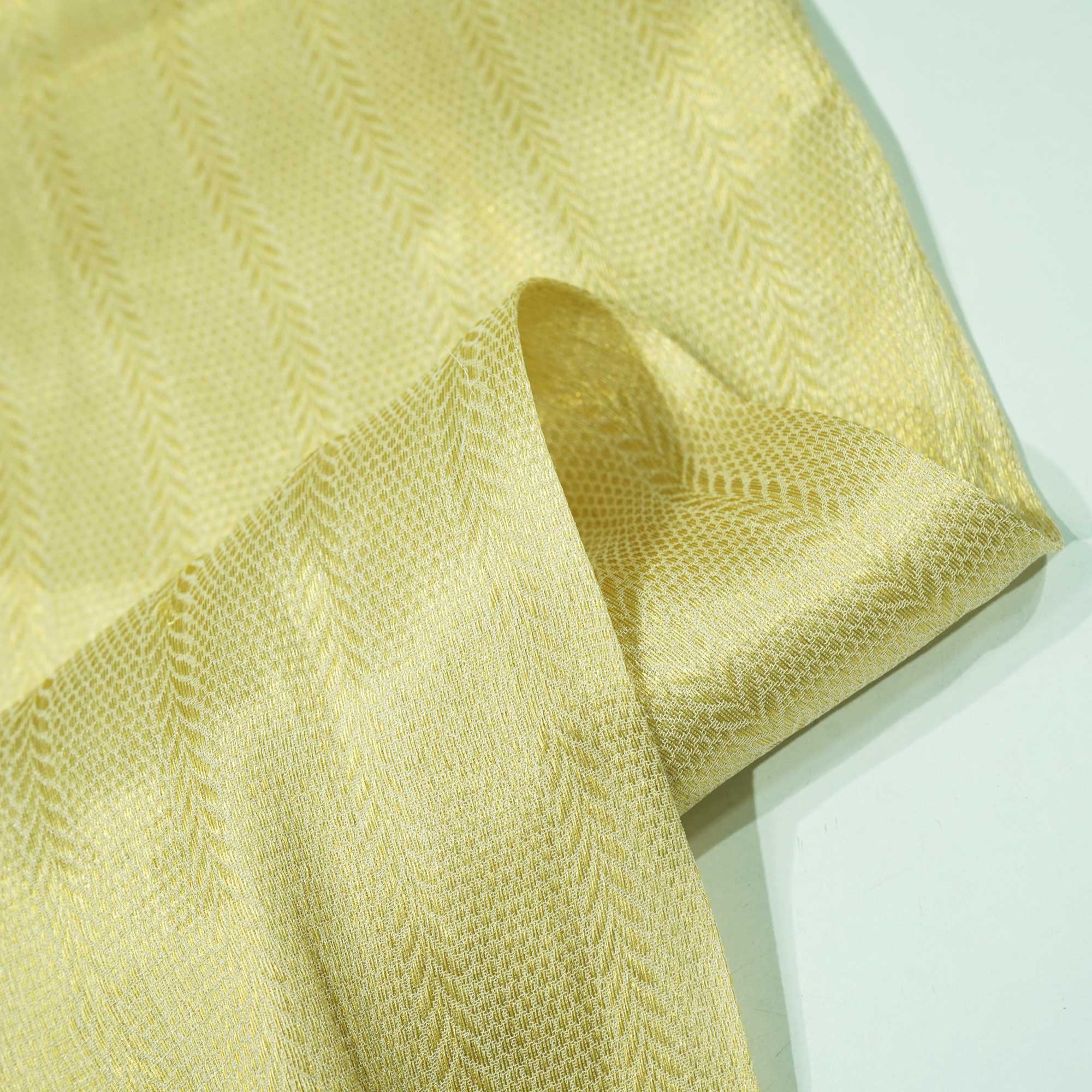 Gold Traditional Jacquard Chiffon Silk KRE-16942 - Image 2