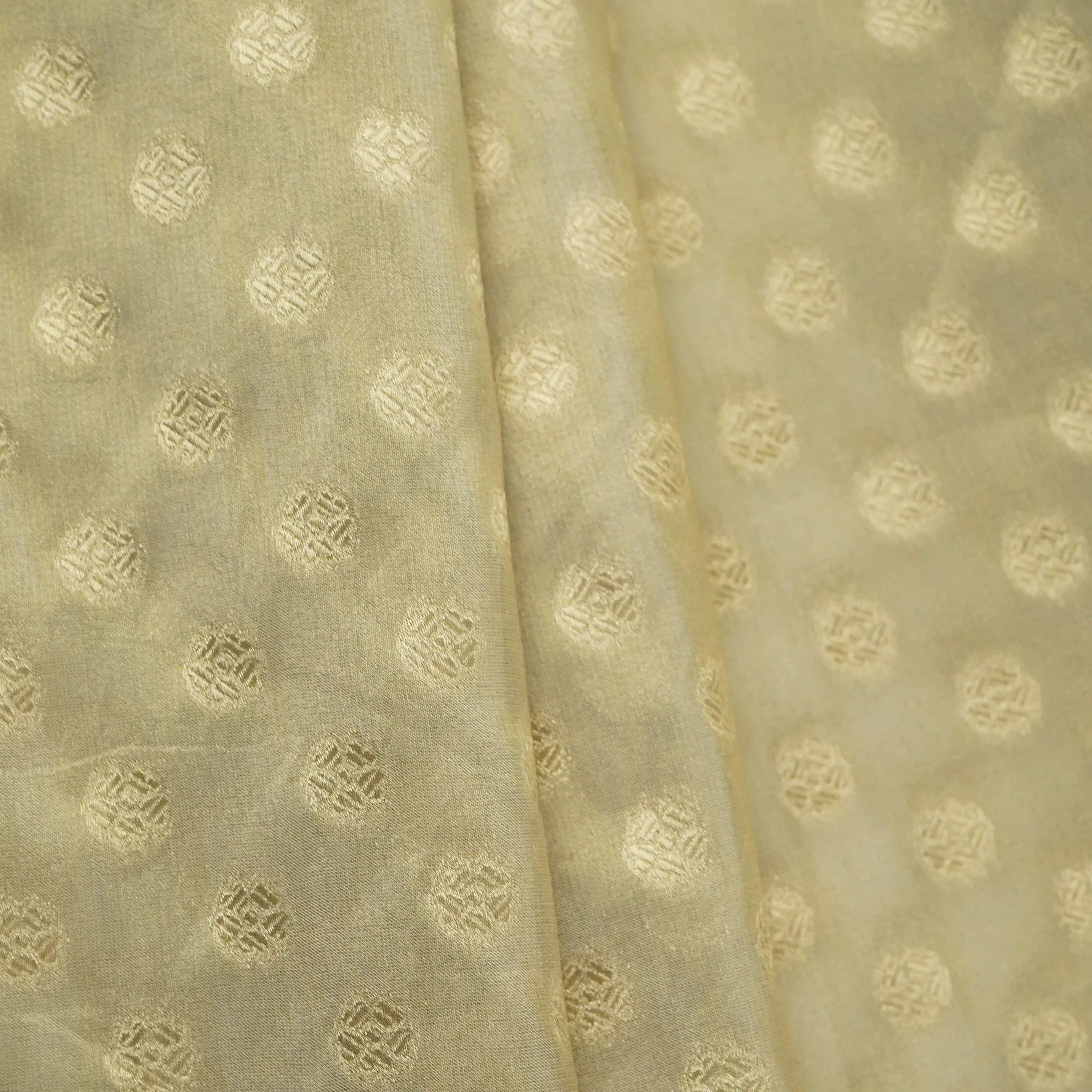 Golden Buti Kanjivaram Silk Fabric MTI-31646 - Image 4