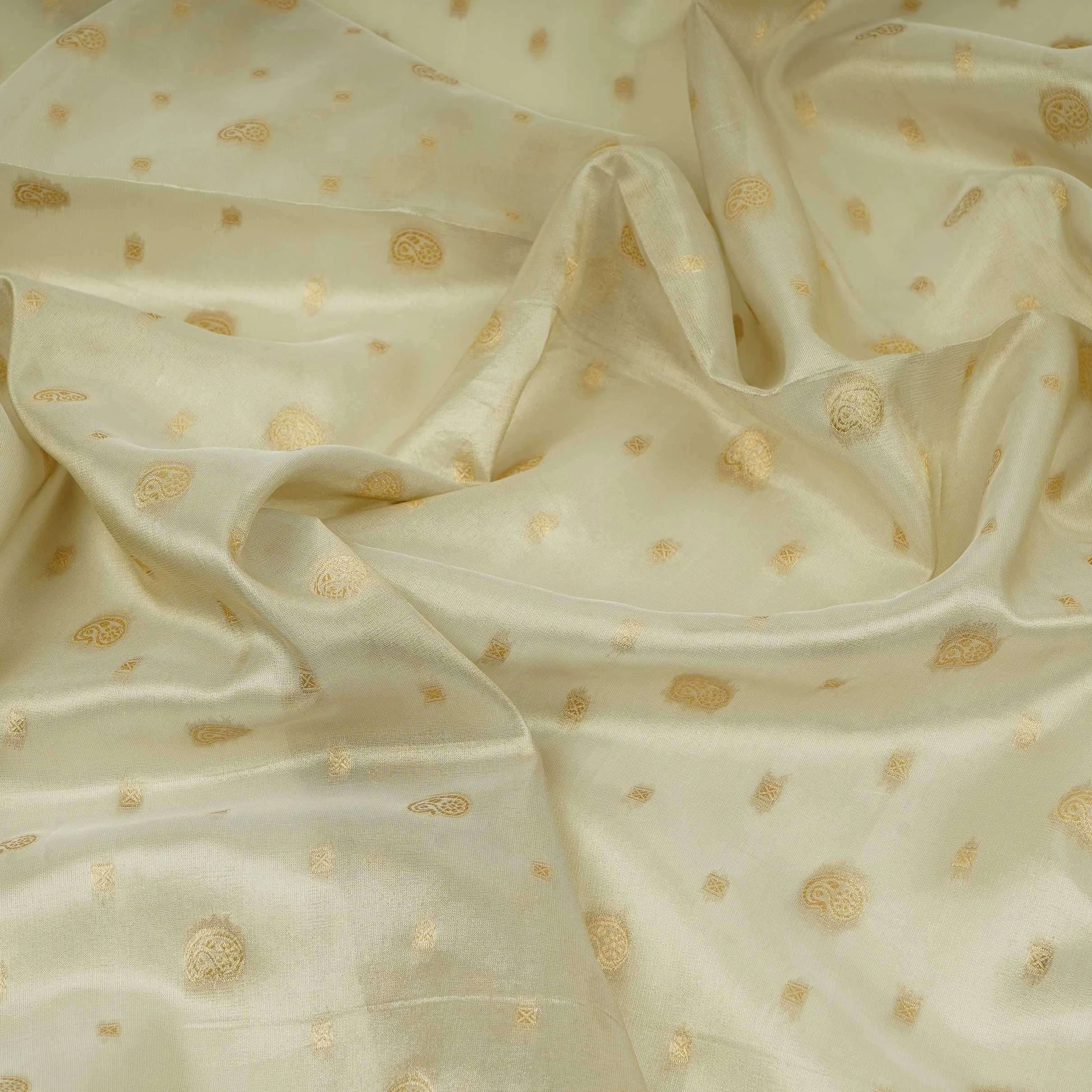 Golden Buti Kanjivaran Silk Fabric MTI-31227 - Image 3