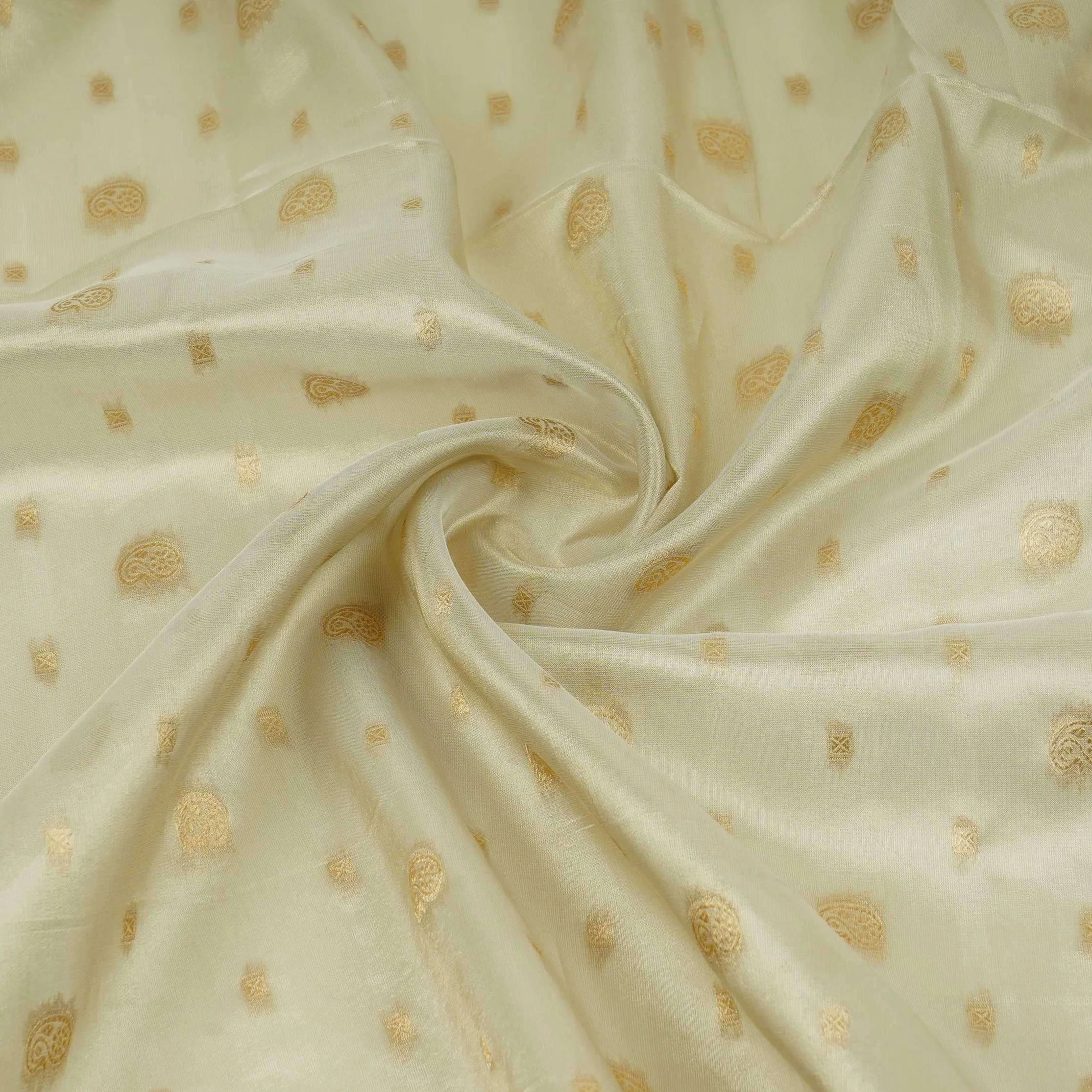 Golden Buti Kanjivaran Silk Fabric MTI-31227 - Image 5