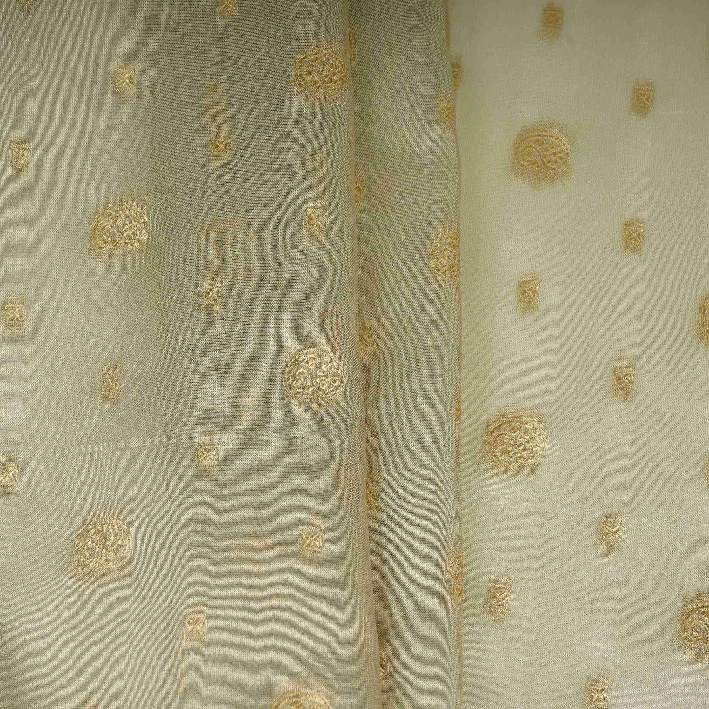 Golden Buti Kanjivaran Silk Fabric MTI-31227 - Image 6