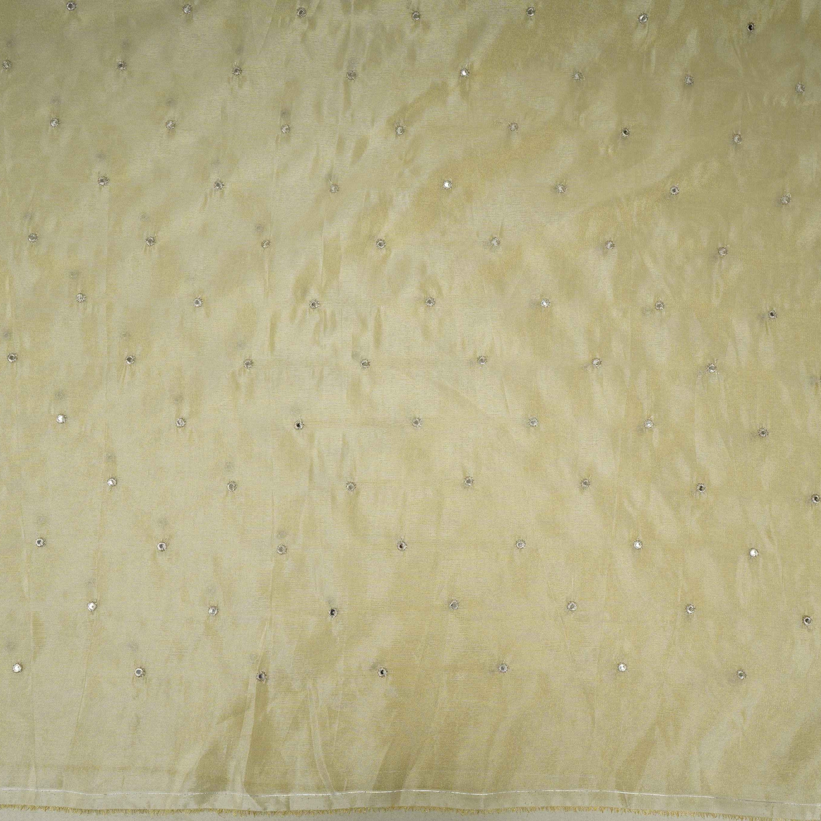 Golden Buti Mirror embroidery Tissue Fabric VFS-31691 - Image 2