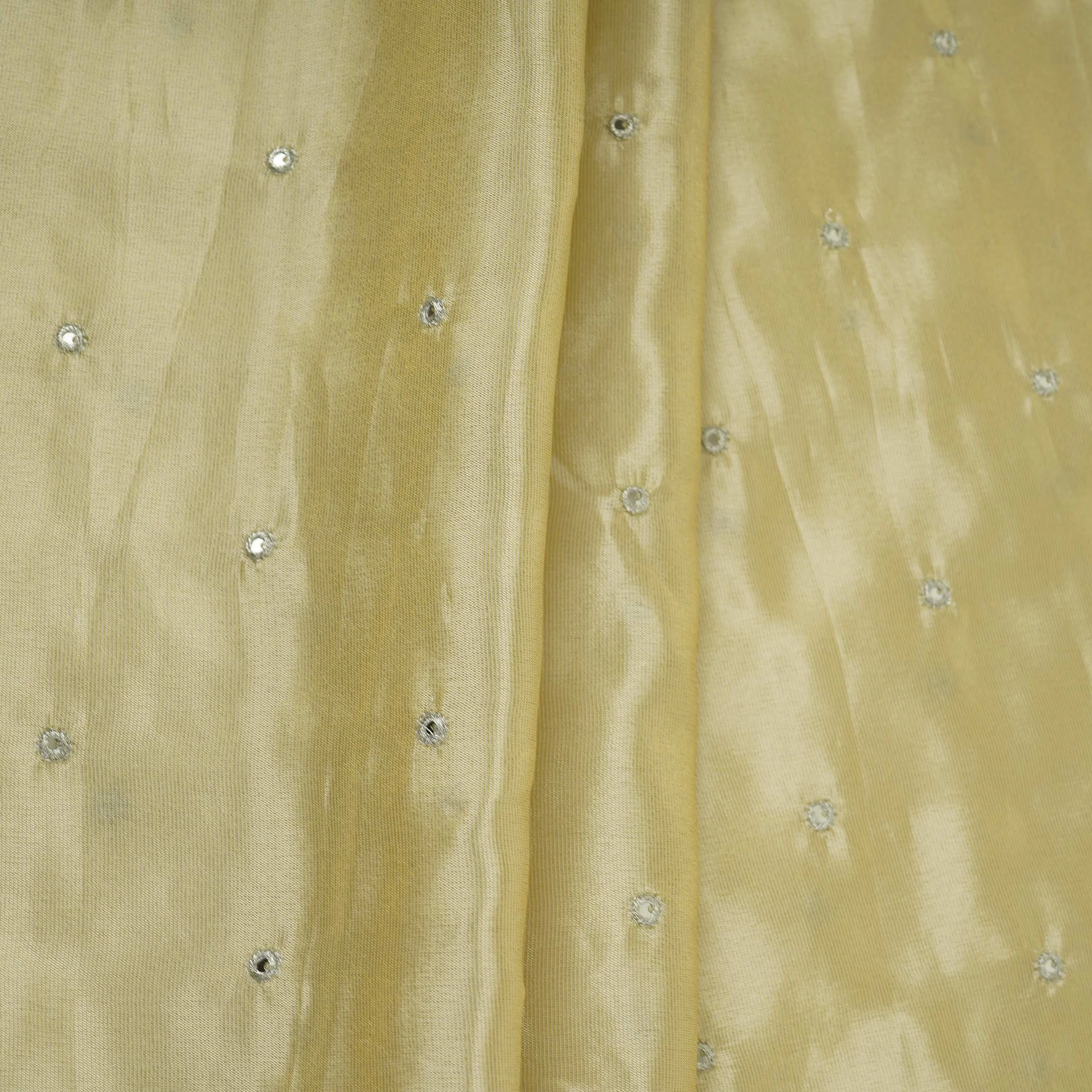 Golden Buti Mirror embroidery Tissue Fabric VFS-31692 - Image 5