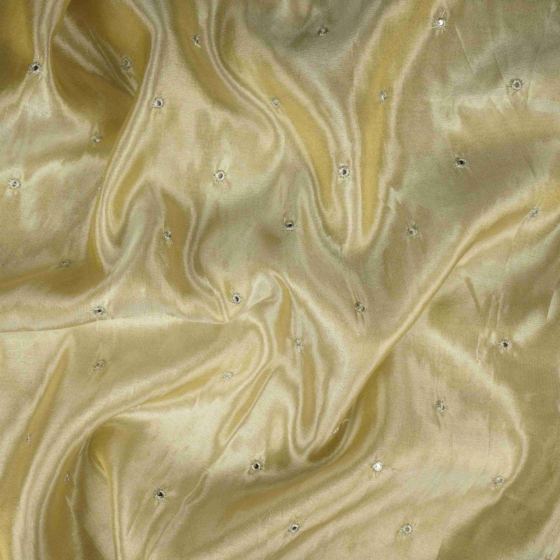 Golden Buti Mirror embroidery Tissue Fabric VFS-31693 - Image 3