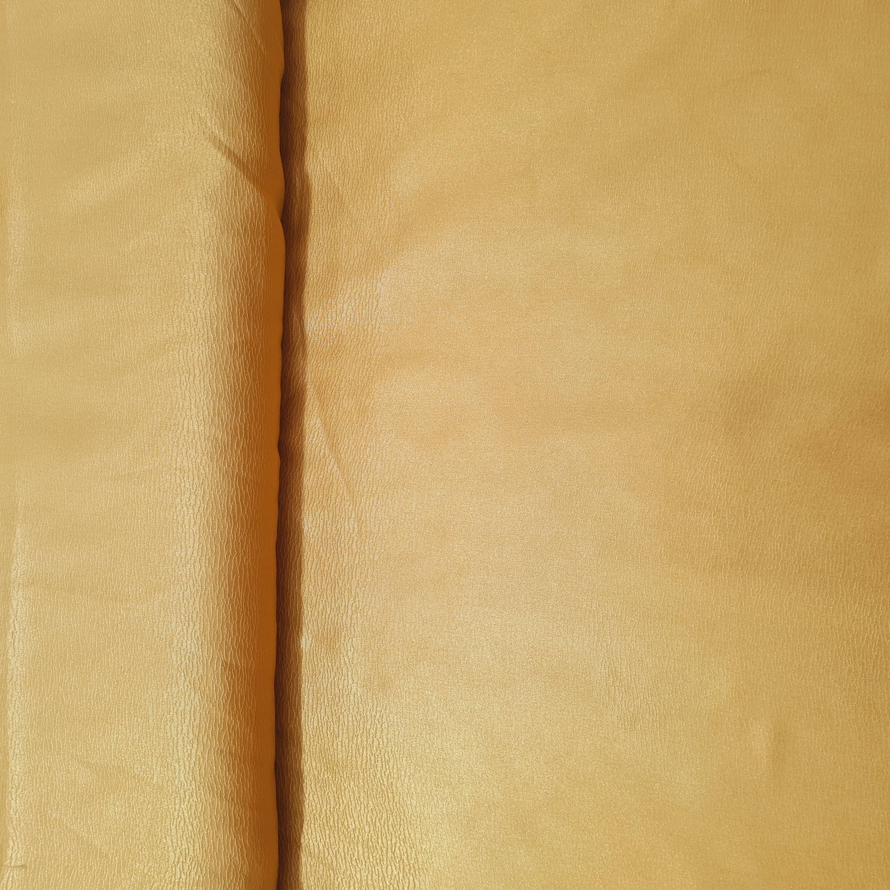 Golden Solid Gold Shimmer Georgrette Satin - Image 3