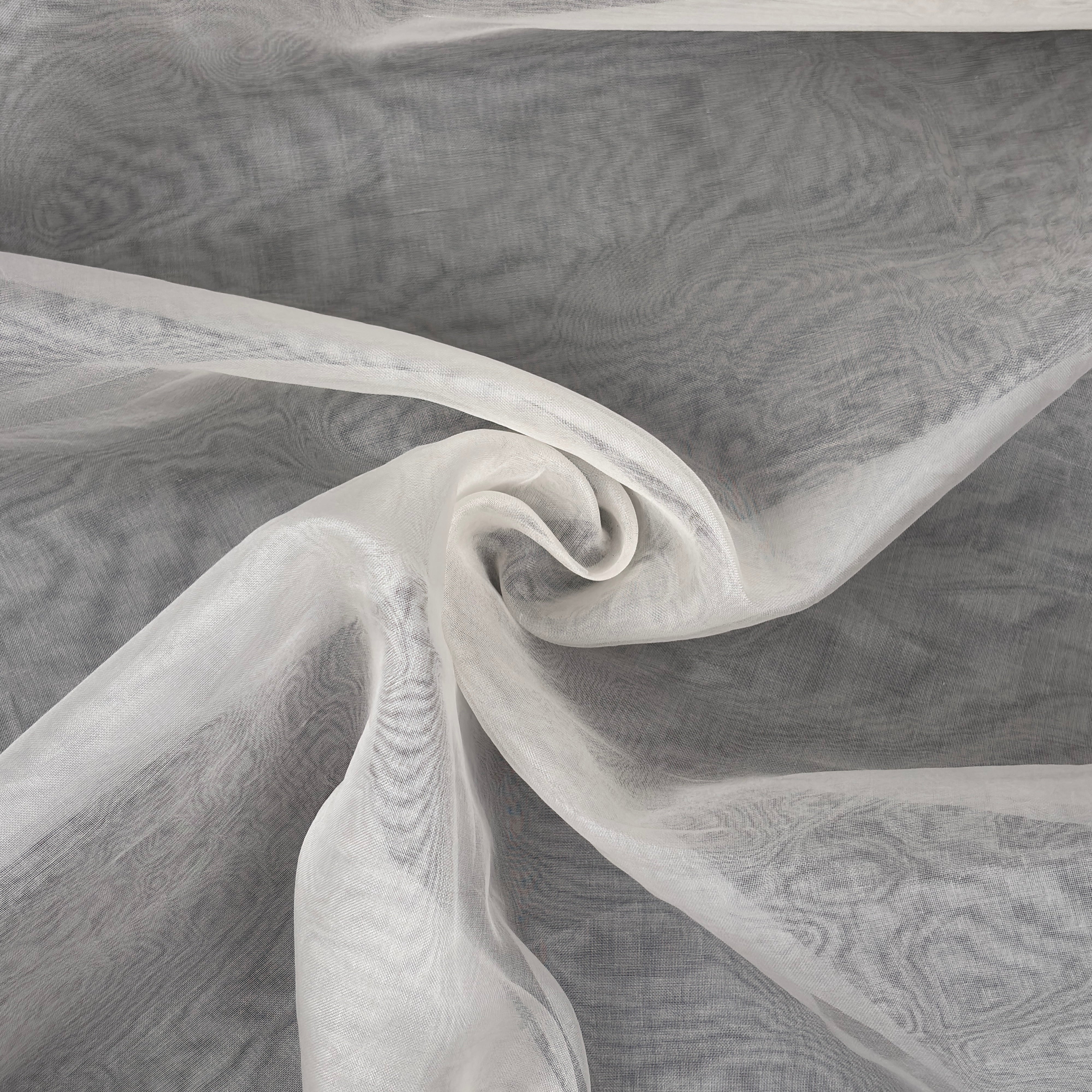 Golden Solid Pure Organza 2/2 Fabric CW-30066 - Image 2