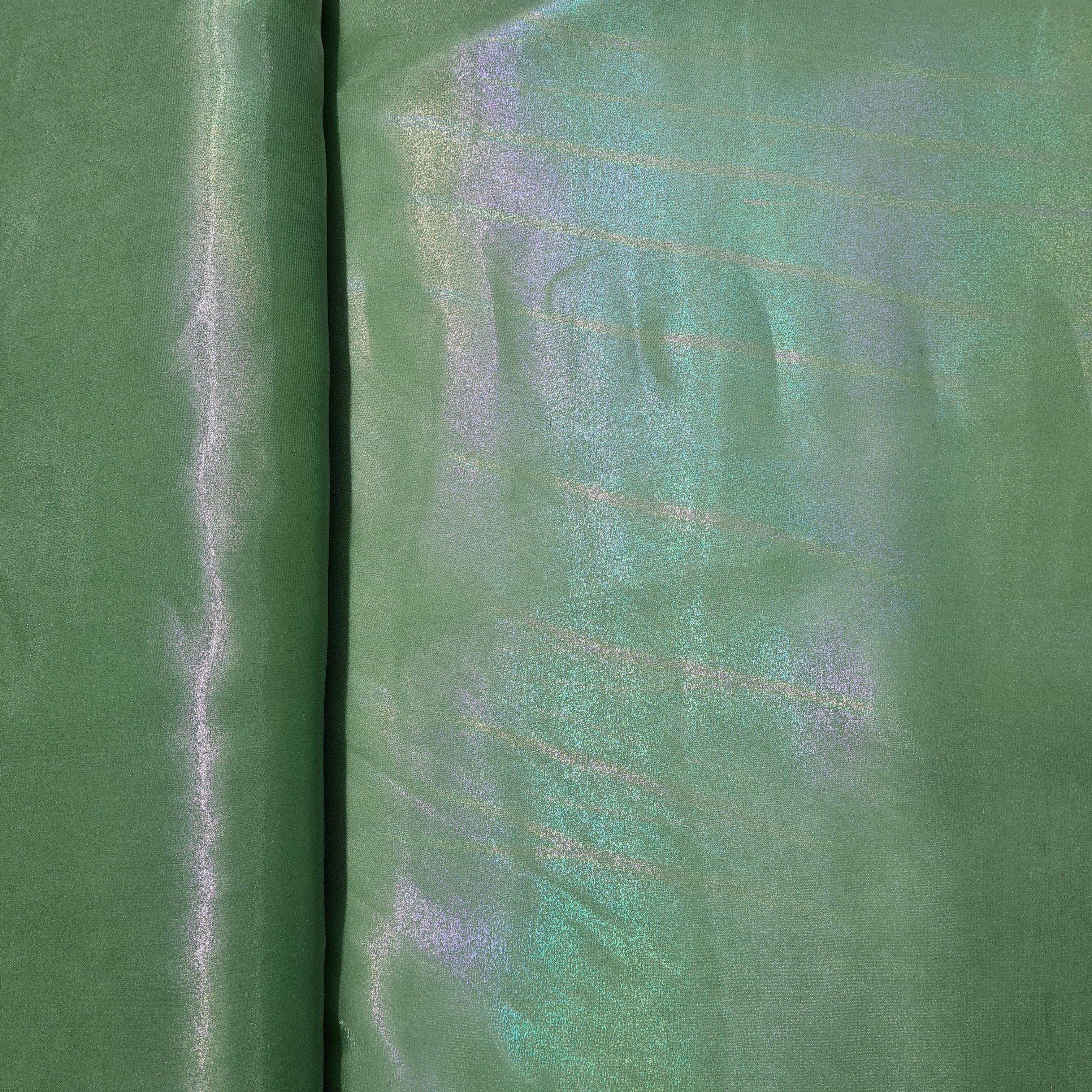 Green 3D Imported Organza Fabric - Image 3