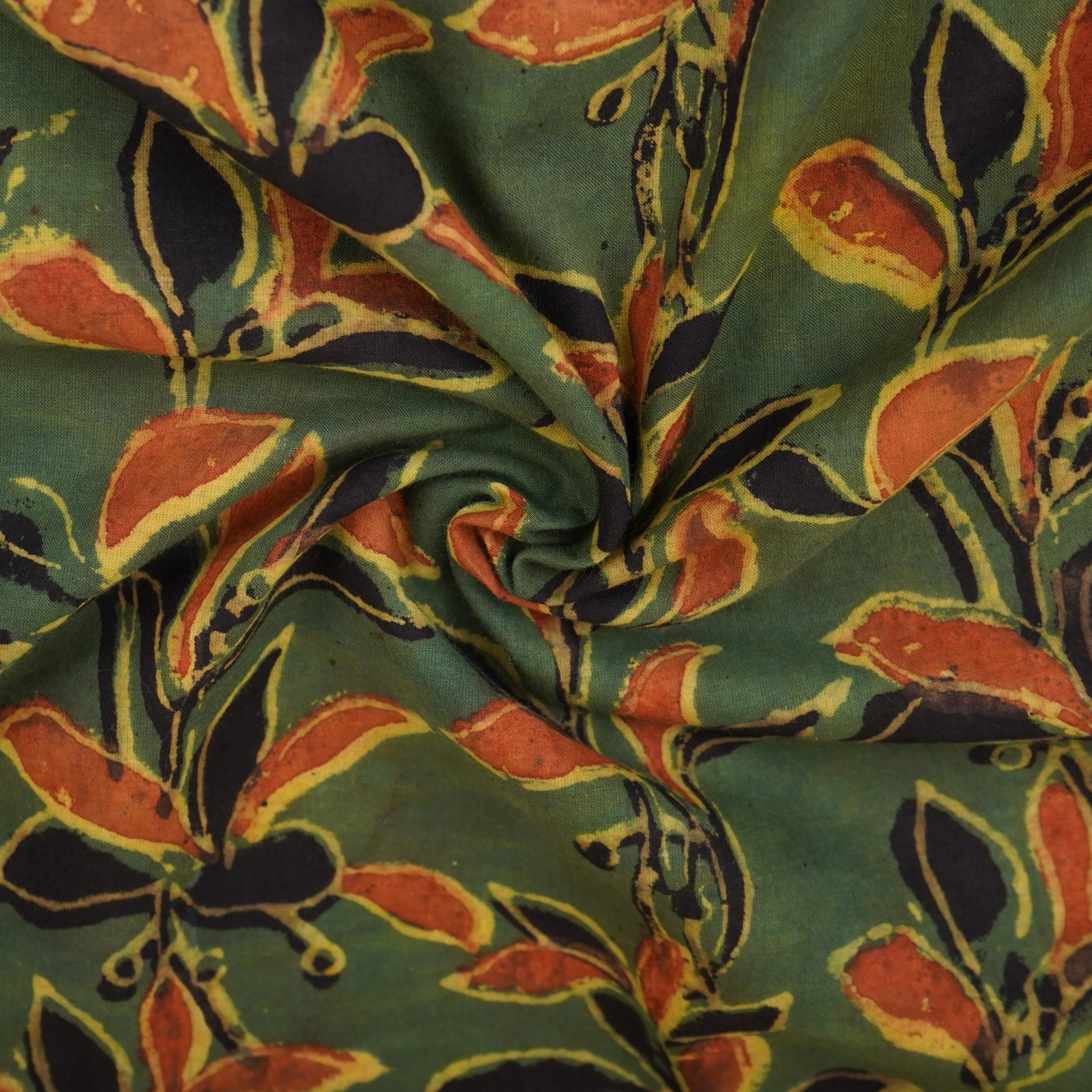 Green Batik Print Cotton Fabric NC-29639 - Image 3