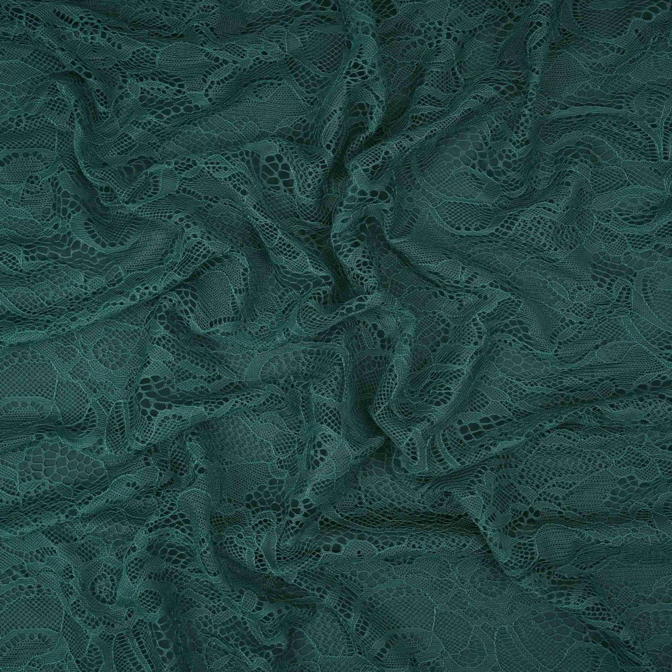 Green Floral Embroidery Lace Fabric LI-32191 - Image 3