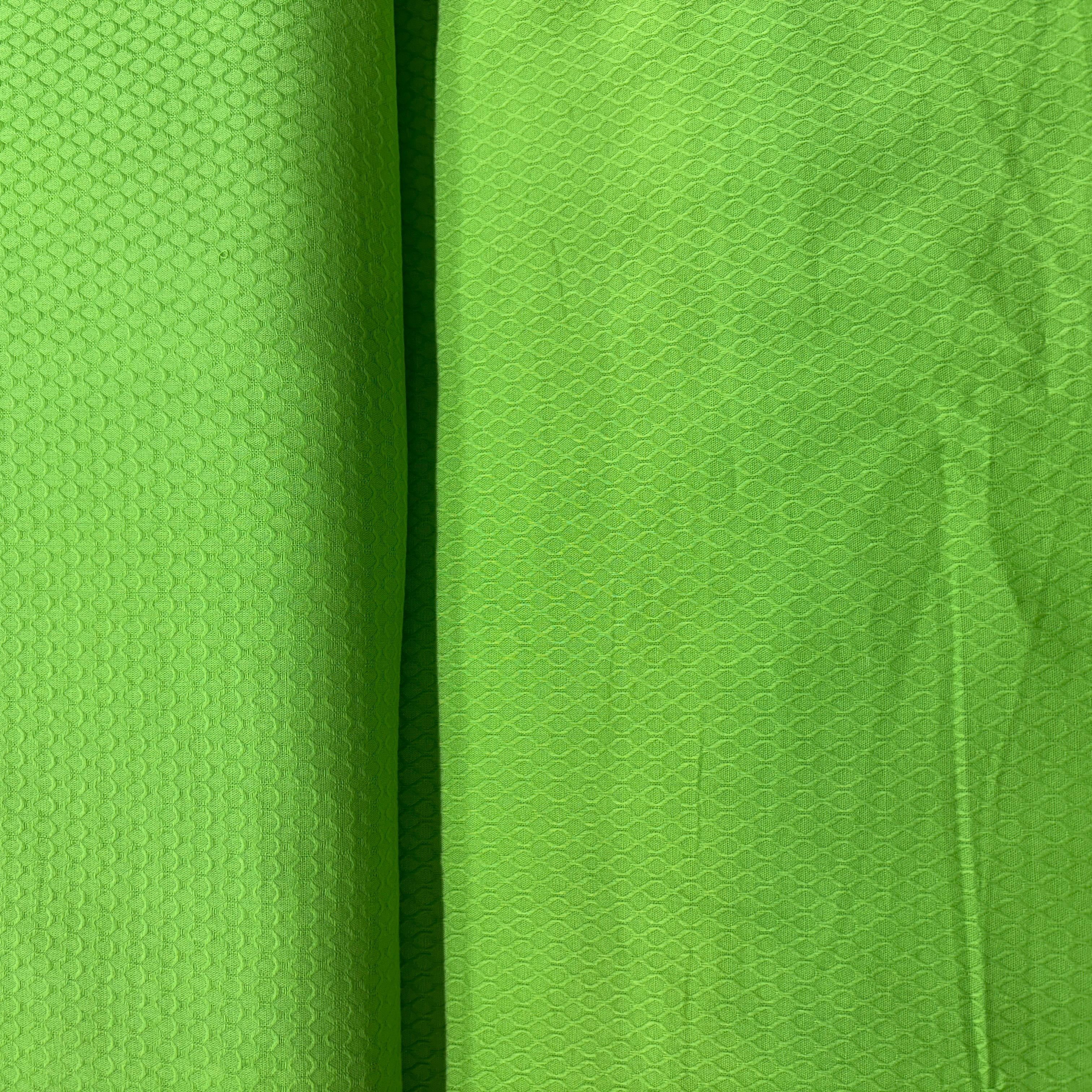 Green Geometrical Cotton Dobby Fabric 1978 - Image 3