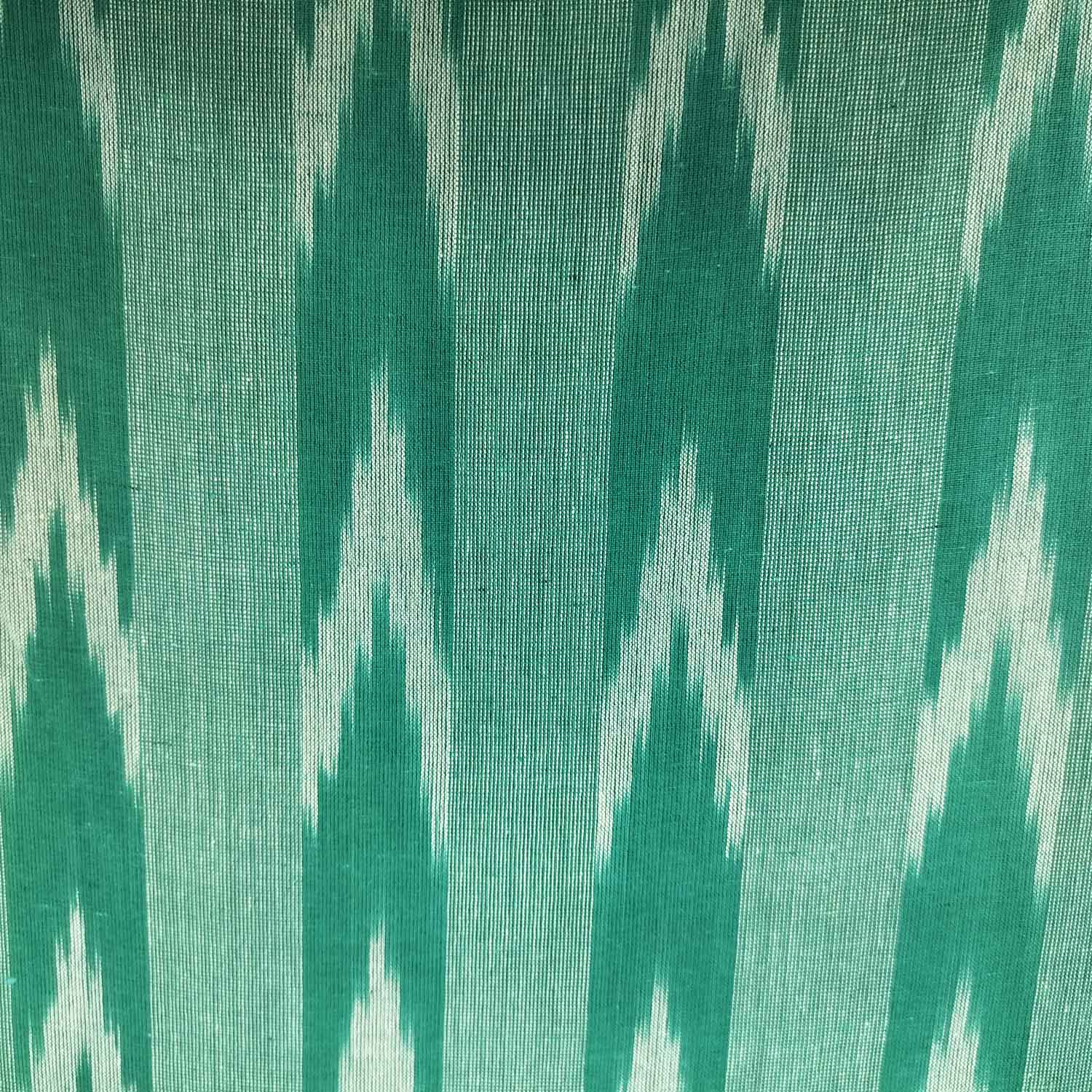 Green Light Green Ikkat Print Cotton SS-16335 - Image 3