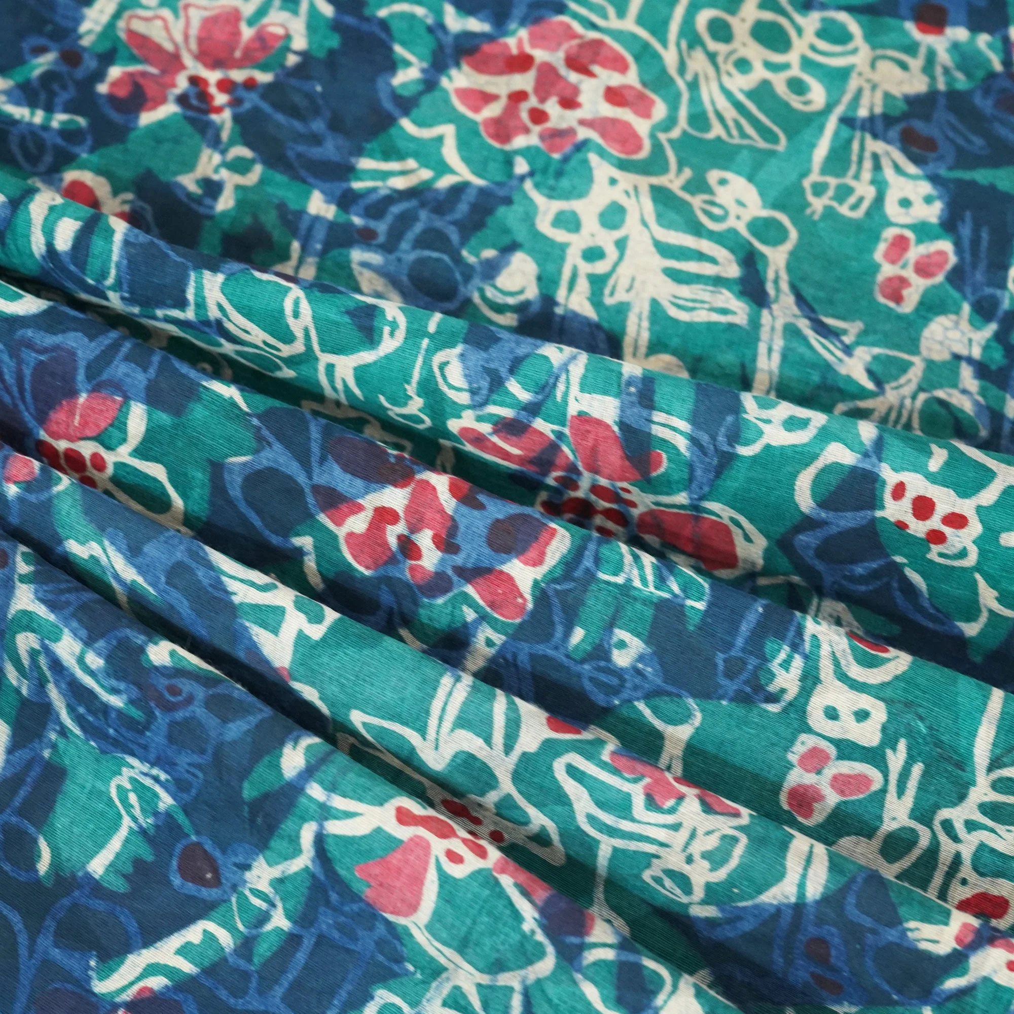 Green Mulmul Fabric NC-24587 - Image 3