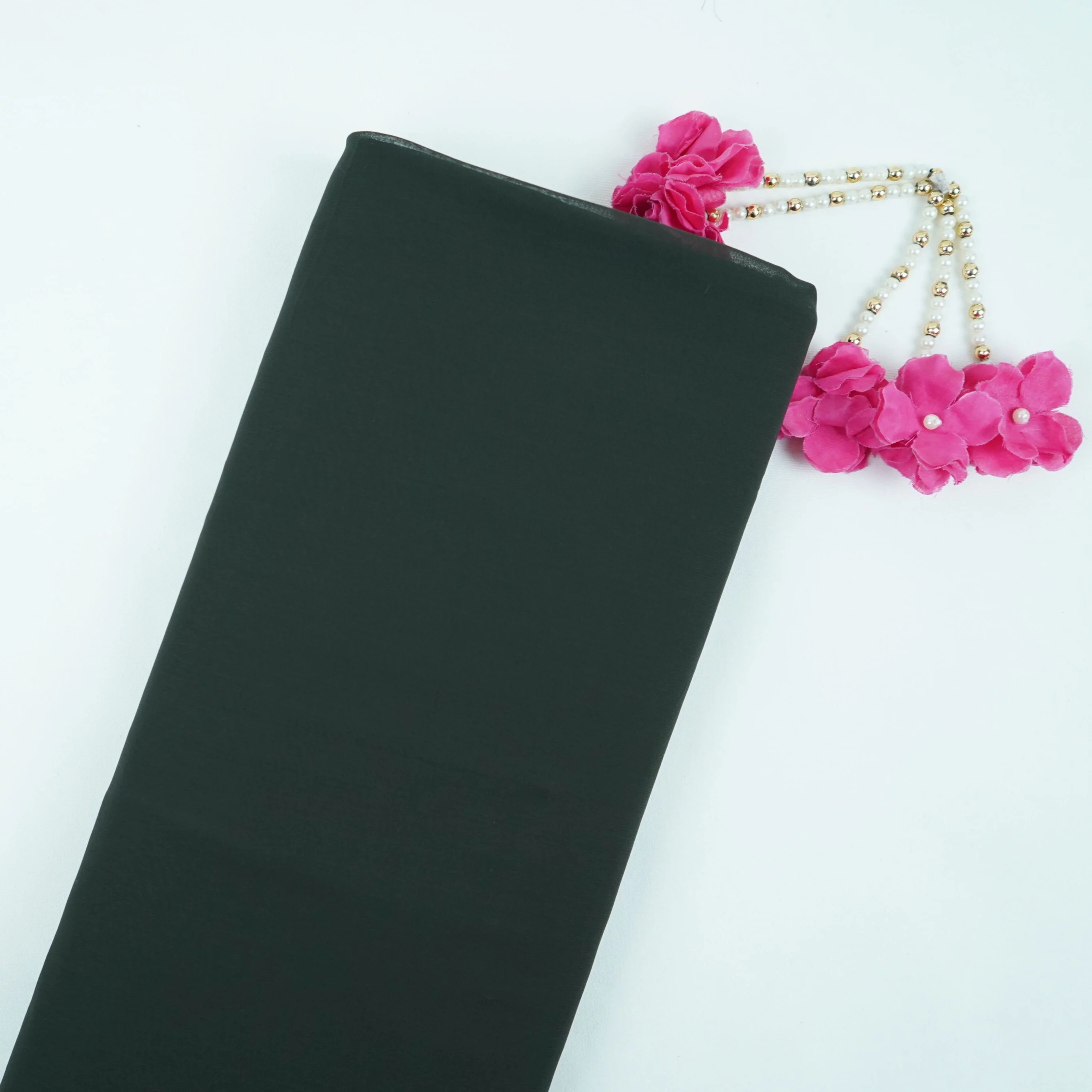 Green Solid 60gm Georgette Fabric SSMG-09