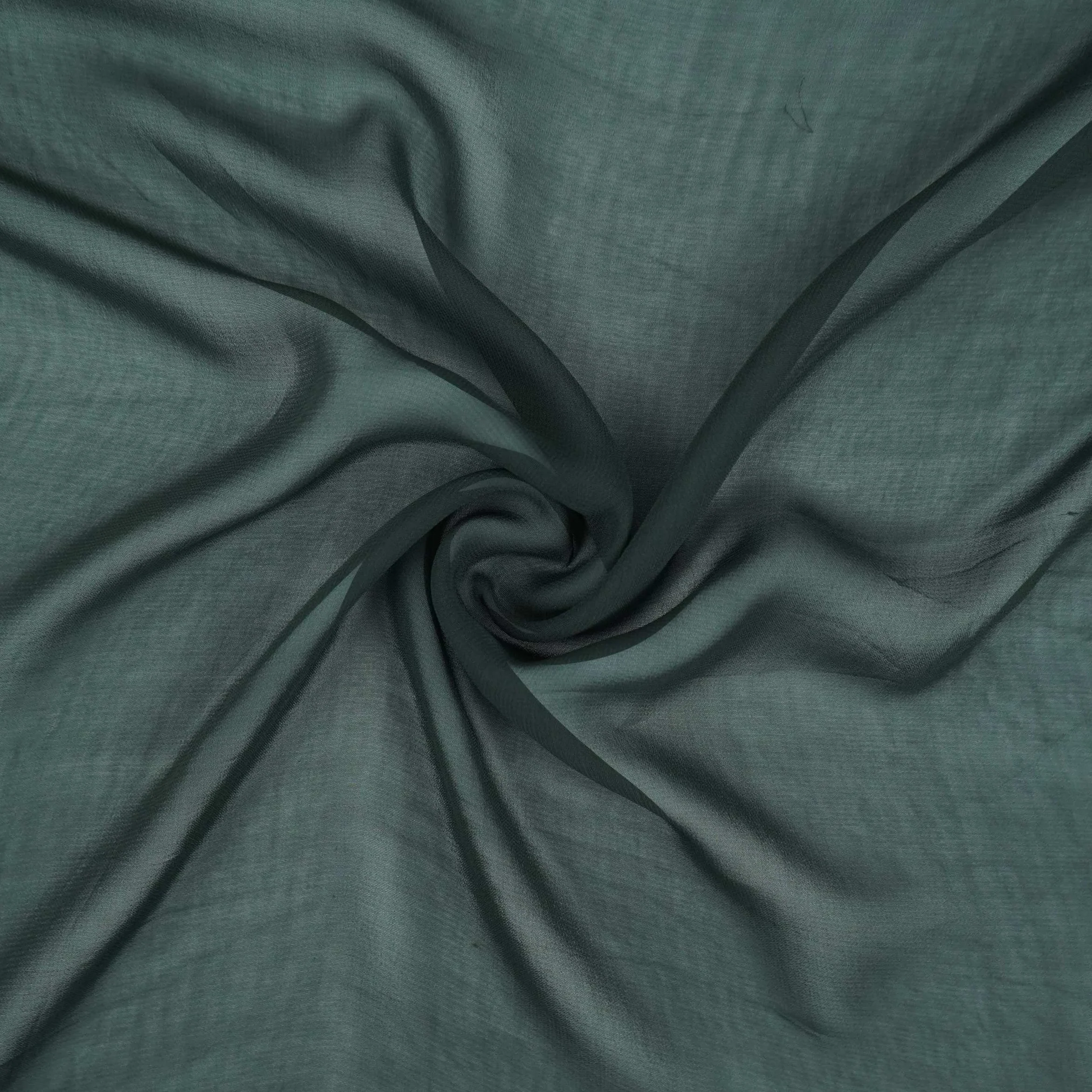 Green Solid 60gm Georgette Fabric SSMG-09 - Image 3
