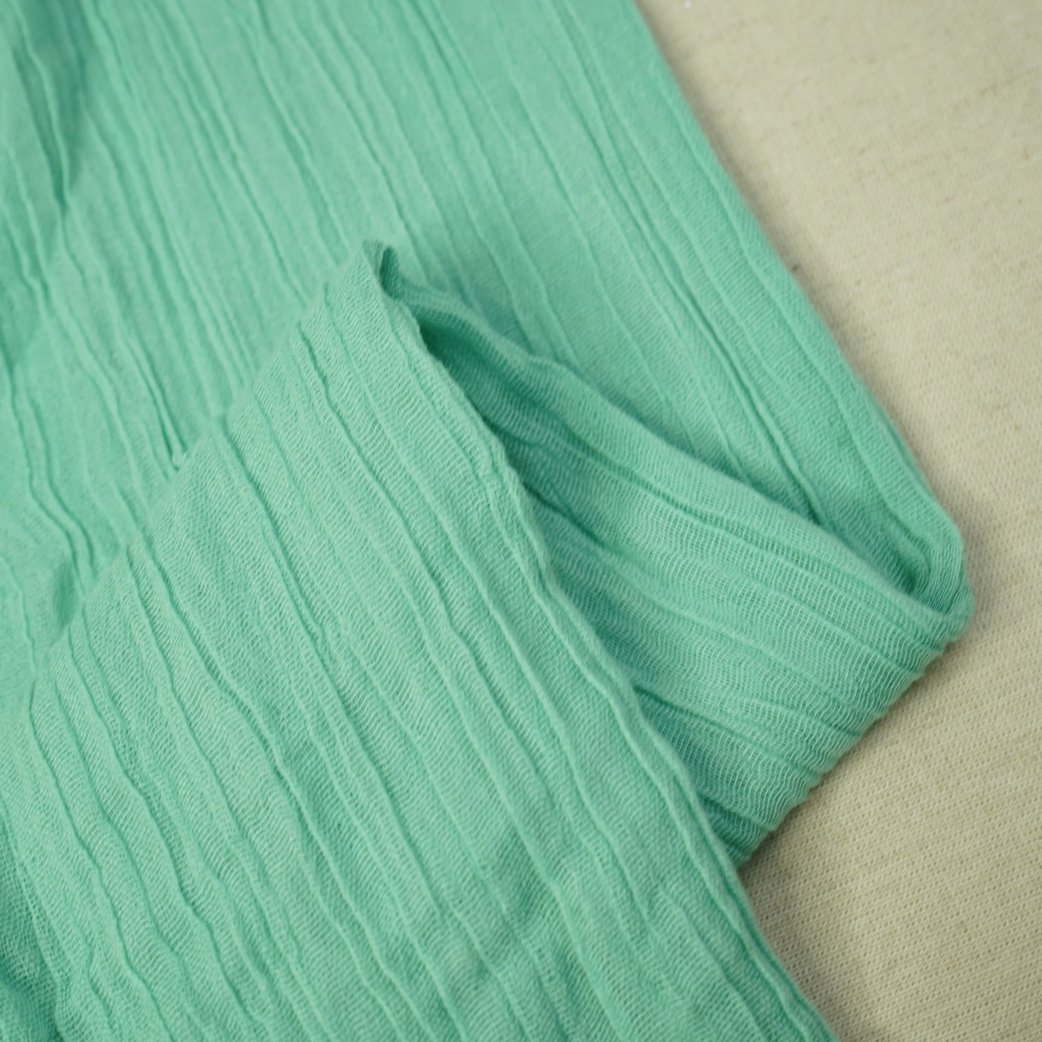 Green Solid Double Cotton Fabric-SKE-26849 - Image 2