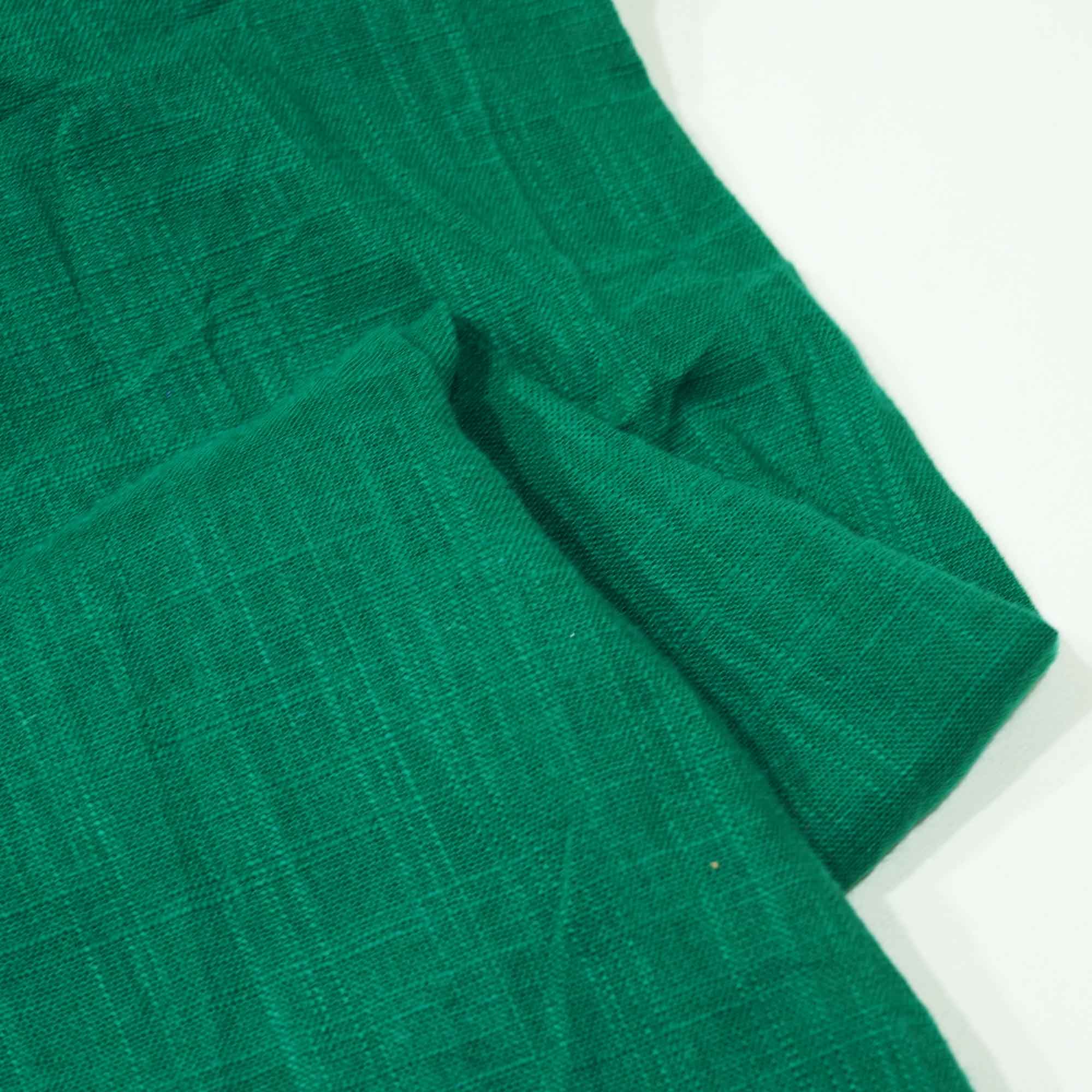 Green Solid Fabric Cotton Linen Slub SH-17245 - Image 2